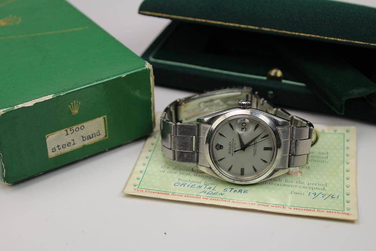 Rolex Stainless Steel Date Oyster Wristwatch Ref 1500   3