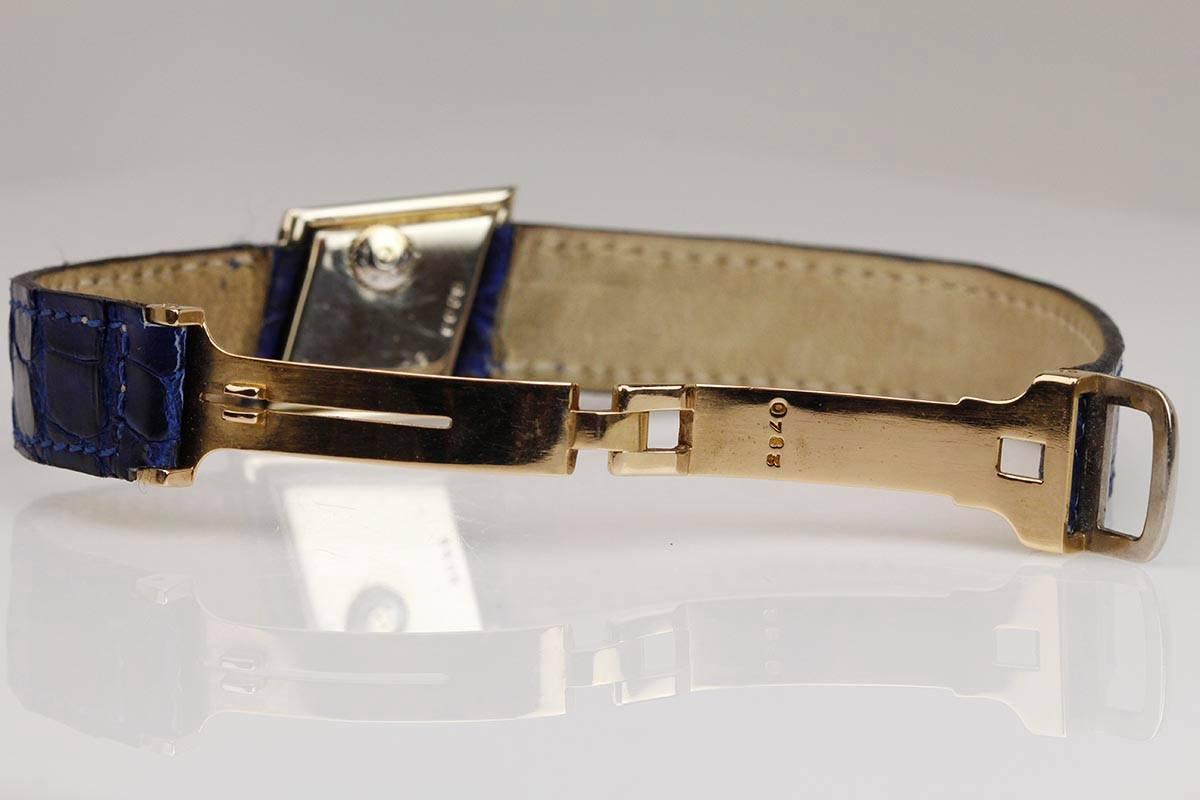 1970's Rare Cartier London Lozenge White Gold Ladys Wristwatch  In Excellent Condition In Miami Beach, FL