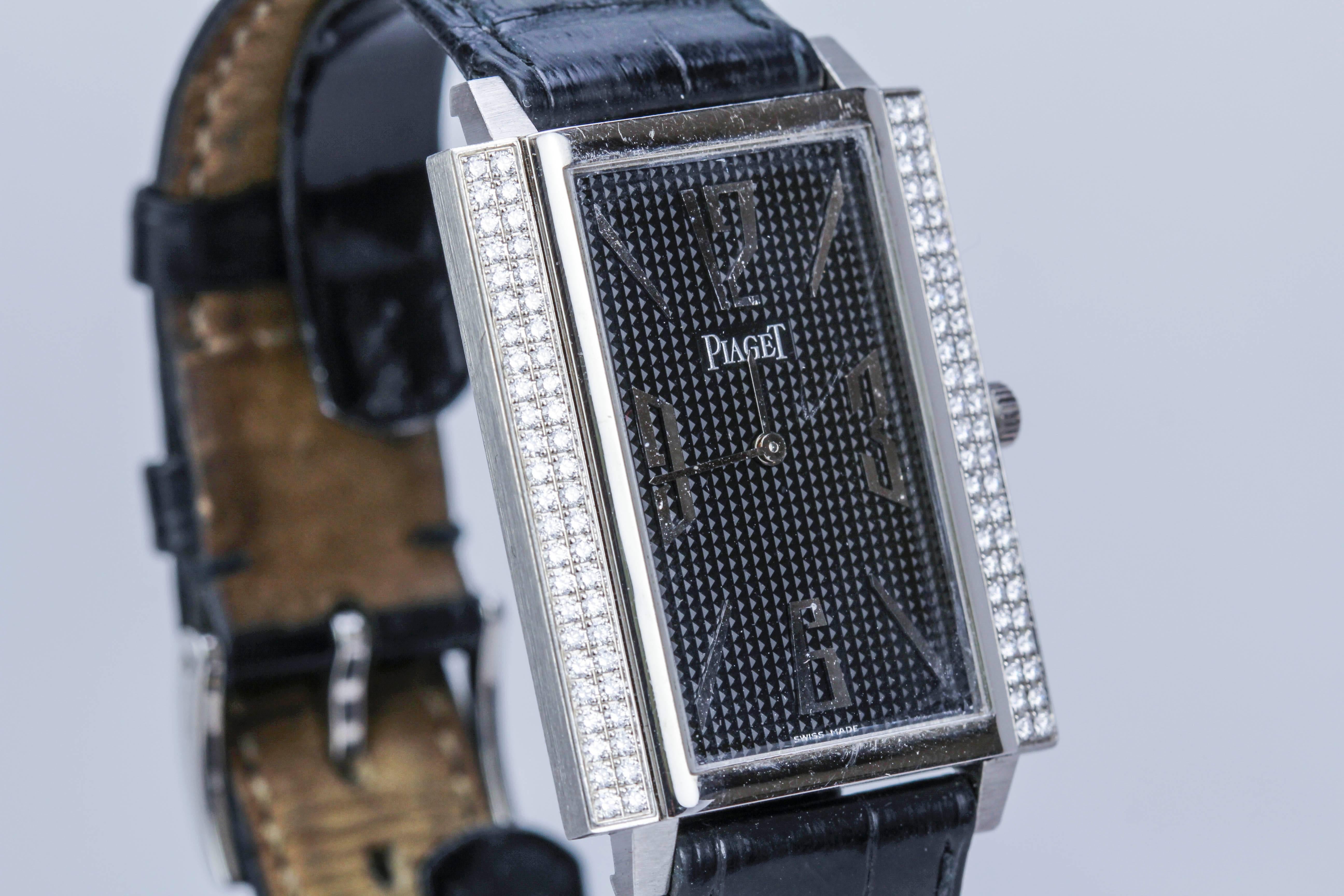 Piaget Black Tie White Gold Diamond Watch 3