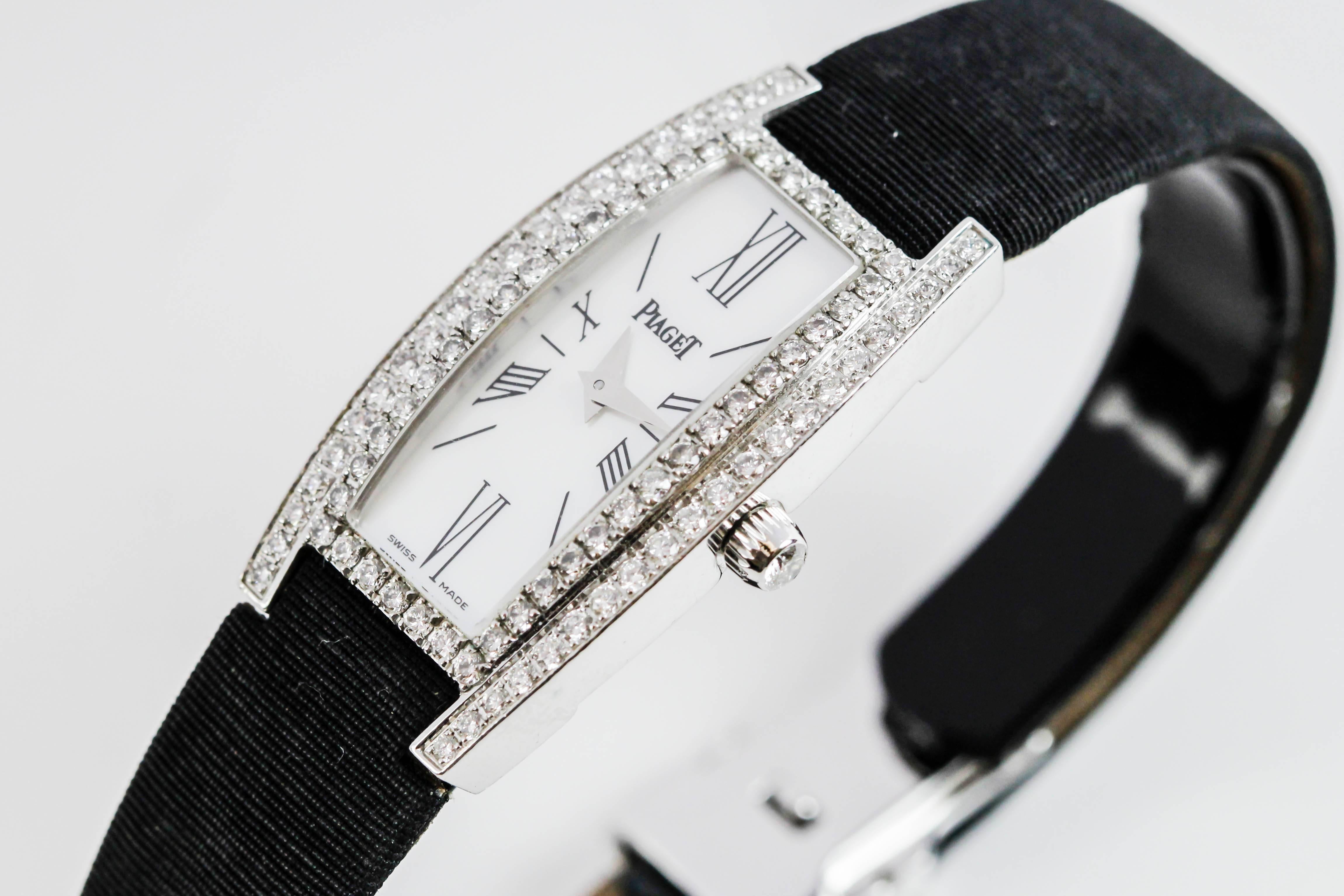 Piaget Limelight Lady's Diamond  White Gold Ref 54035 Wristwatch 2