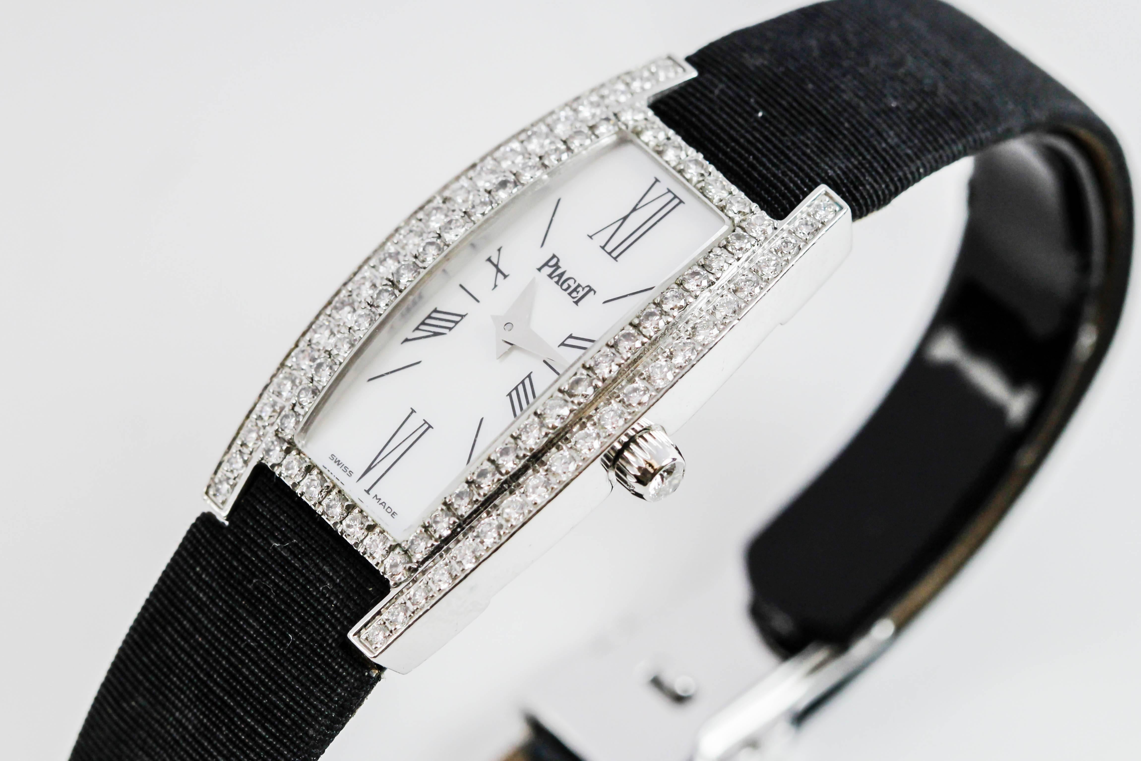 Piaget Limelight Lady's Diamond Weißgold Ref 54035 Armbanduhr 4
