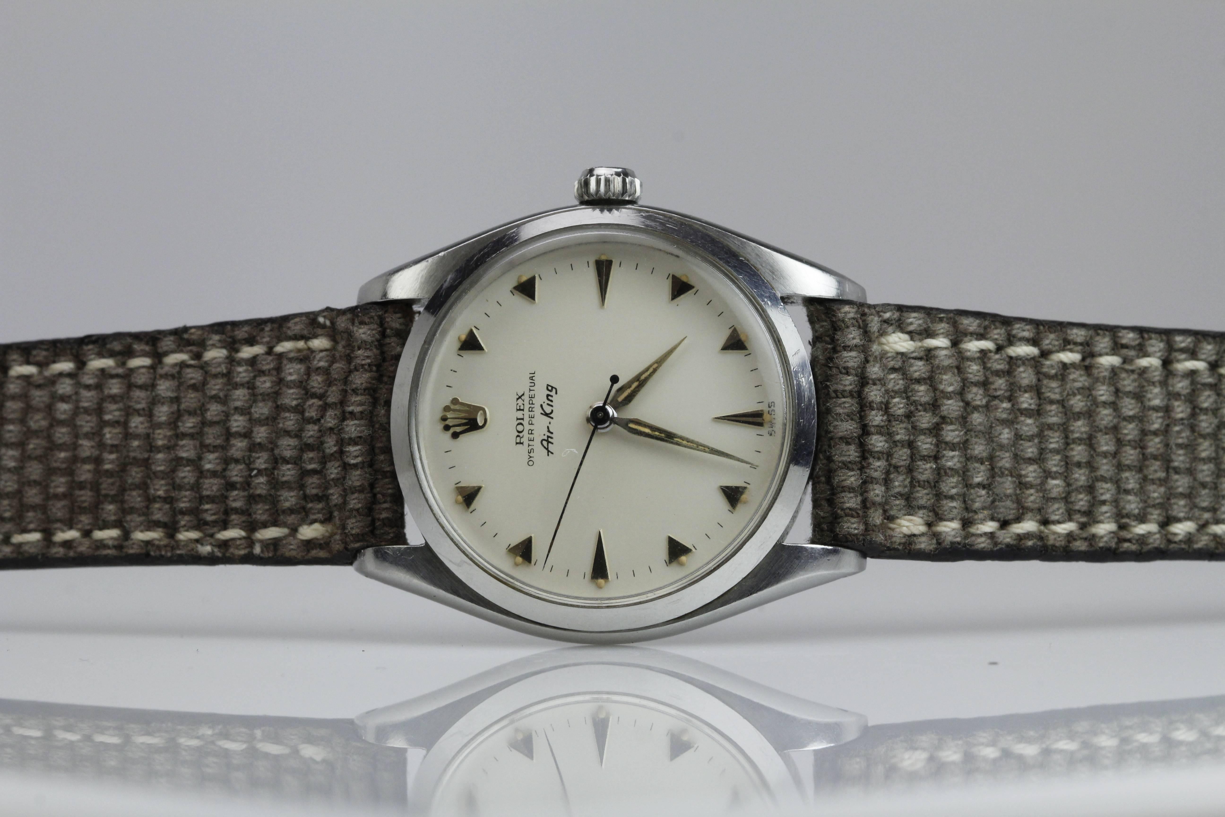 Rolex Stainless Steel Air King automatic Wristwatch Ref 5500, circa 1958 1