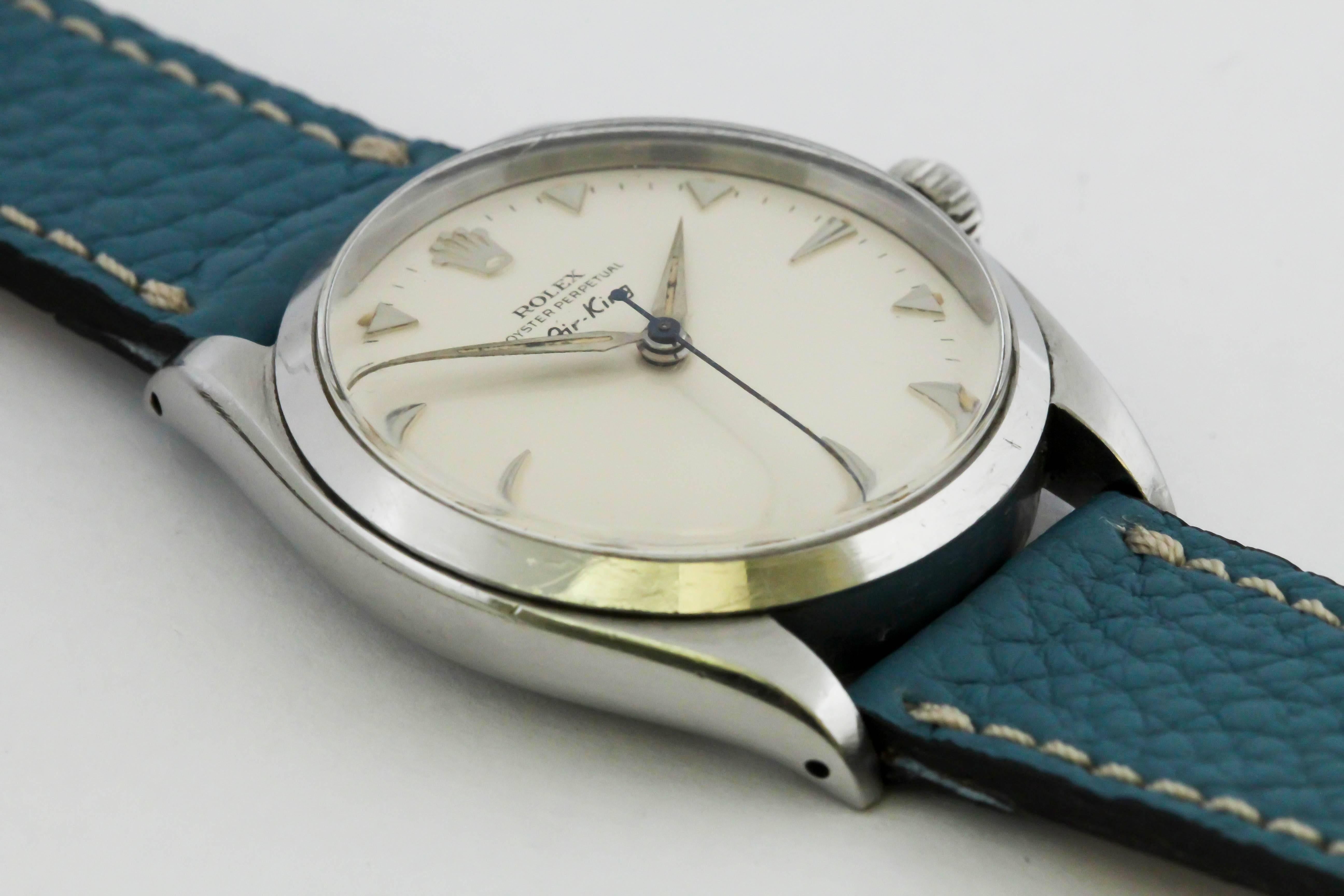 Rolex Stainless Steel Air King automatic Wristwatch Ref 5500, circa 1958 5