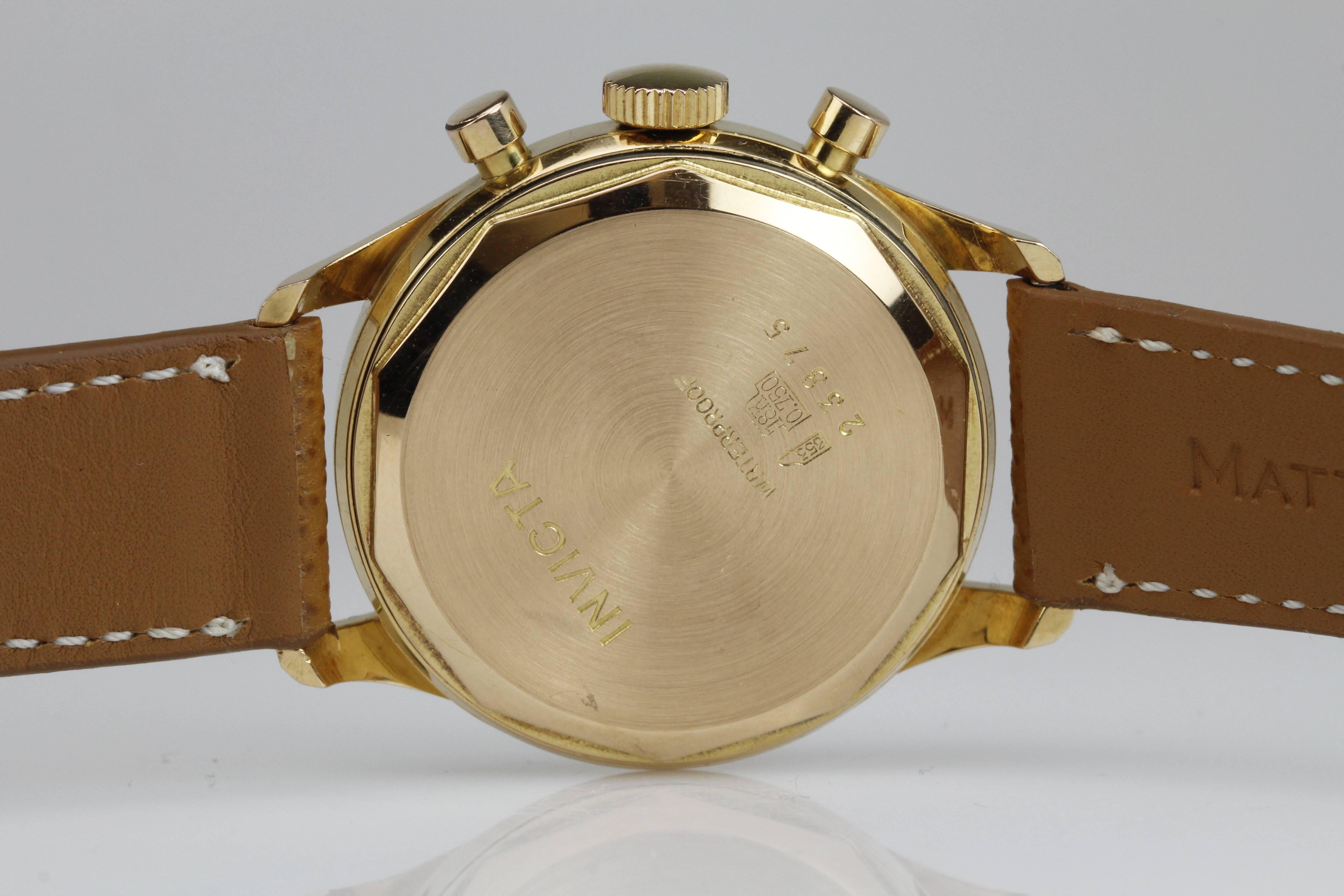 Invicta Rose Gold Chronograph manual wind Wristwatch 1