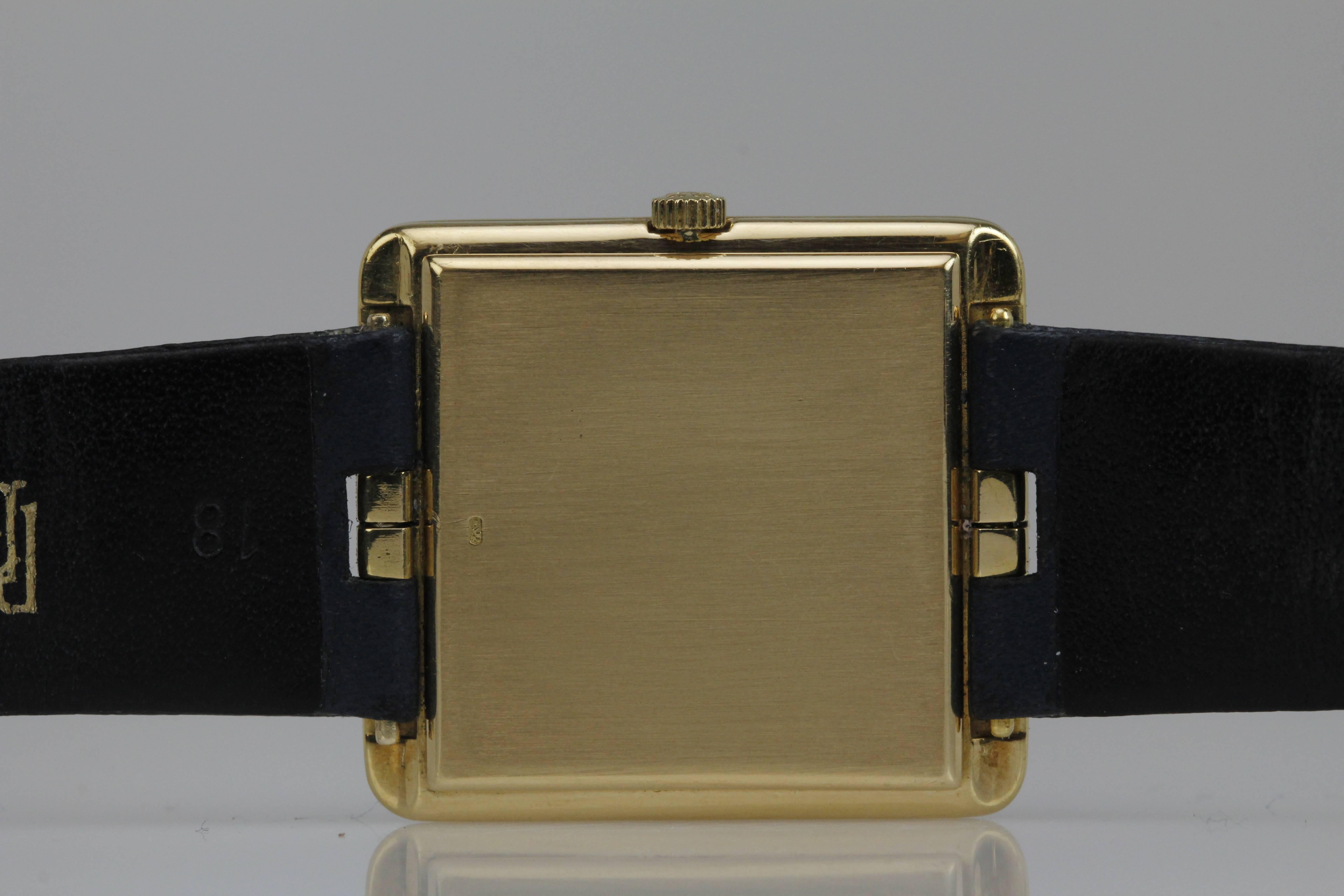 Patek Philippe Yellow Gold Blue Lego Block Manual Wristwatch Ref 3599 1