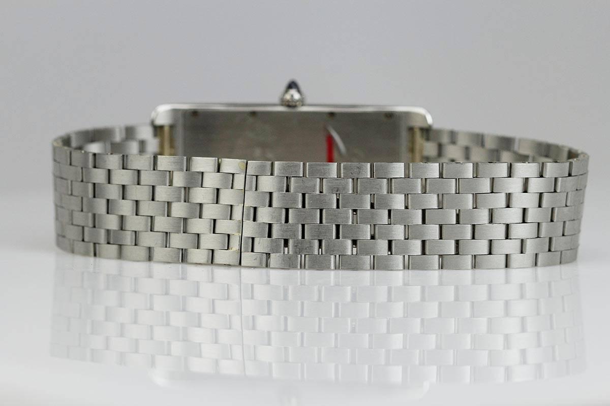 Women's or Men's Cartier  Platinum Tank Cintree Limited Edition Wristwatch