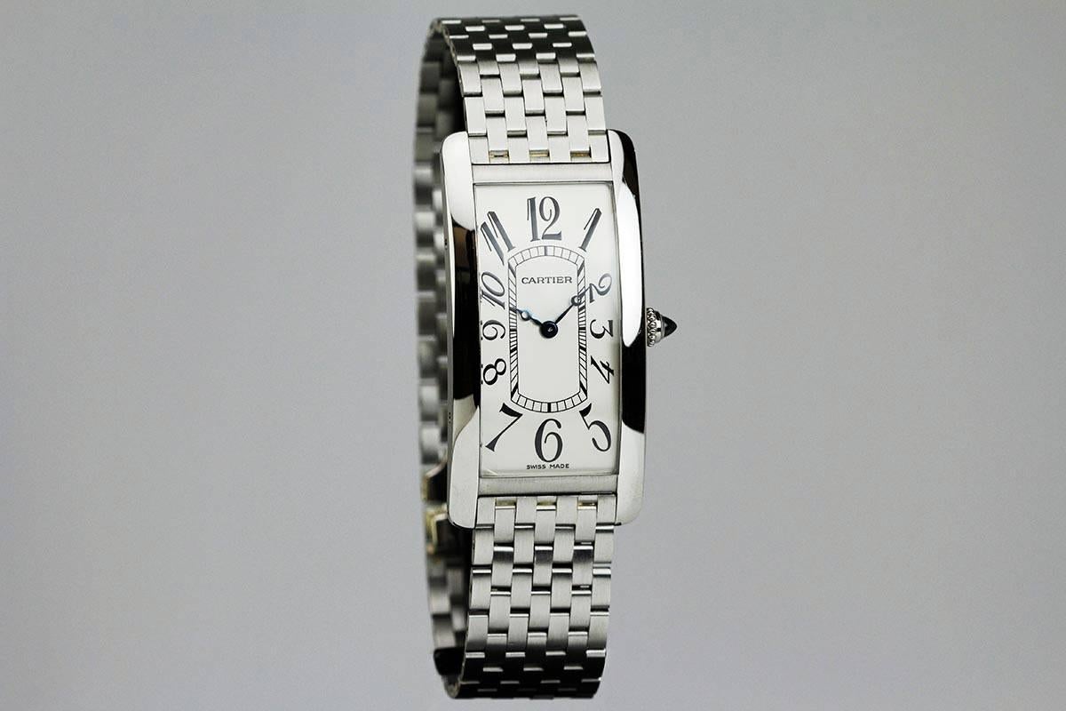 Cartier  Platinum Tank Cintree Limited Edition Wristwatch In Excellent Condition In Miami Beach, FL