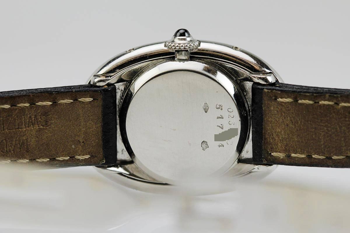 Rare Cartier Ladies Platinum Baignoire Wristwatch 2