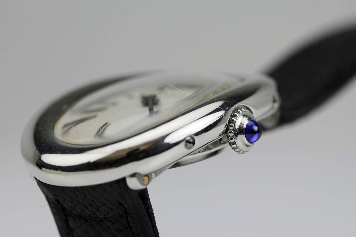 Rare Cartier Ladies Platinum Baignoire Wristwatch 4