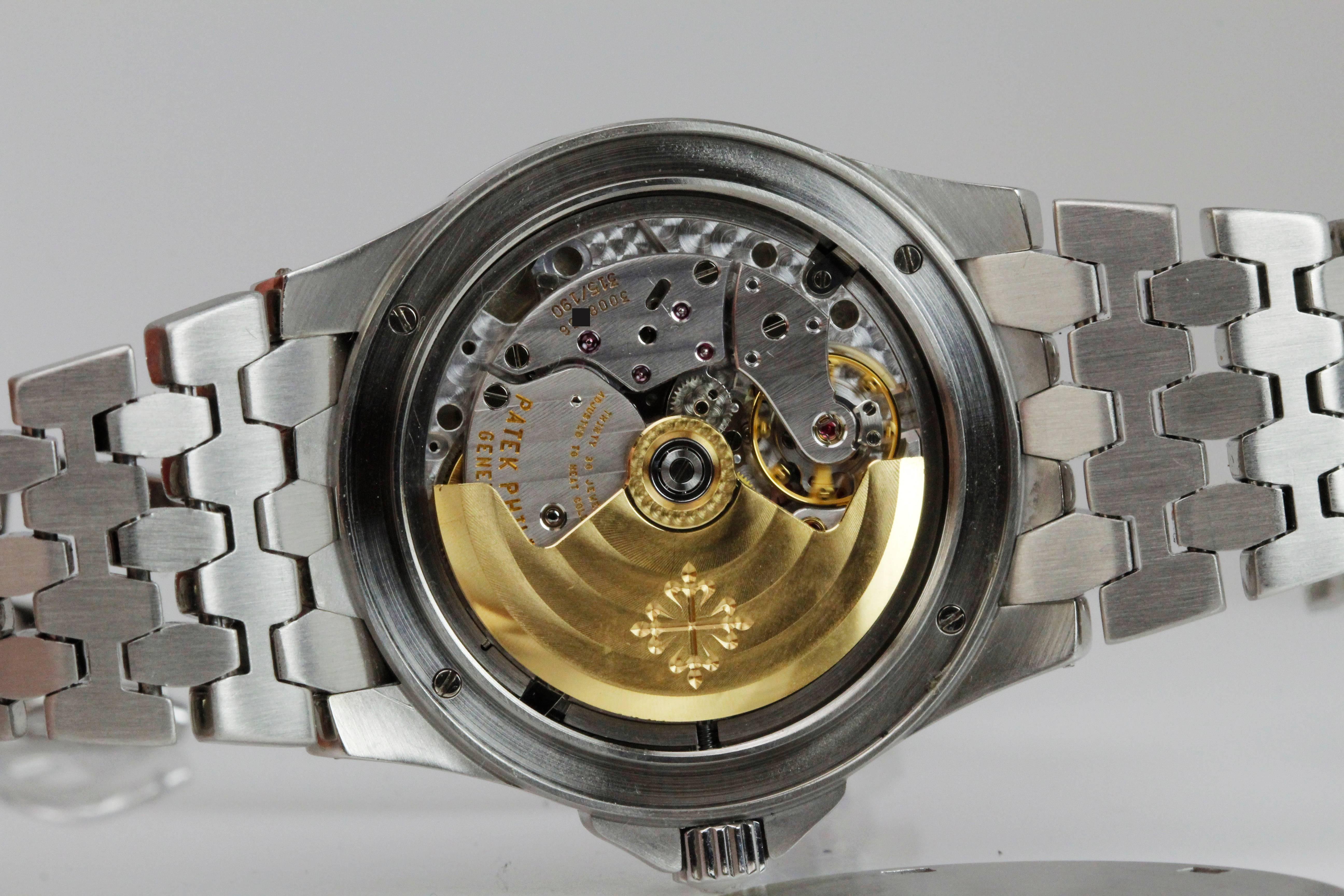 Men's Patek Philippe Stainless Steel Neptune Salmon Dial Wristwatch Ref 5080/1