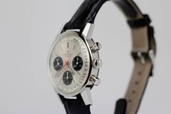 Breitling Stainless Steel Top Time Panda Dial Manual Wind Wristwatch