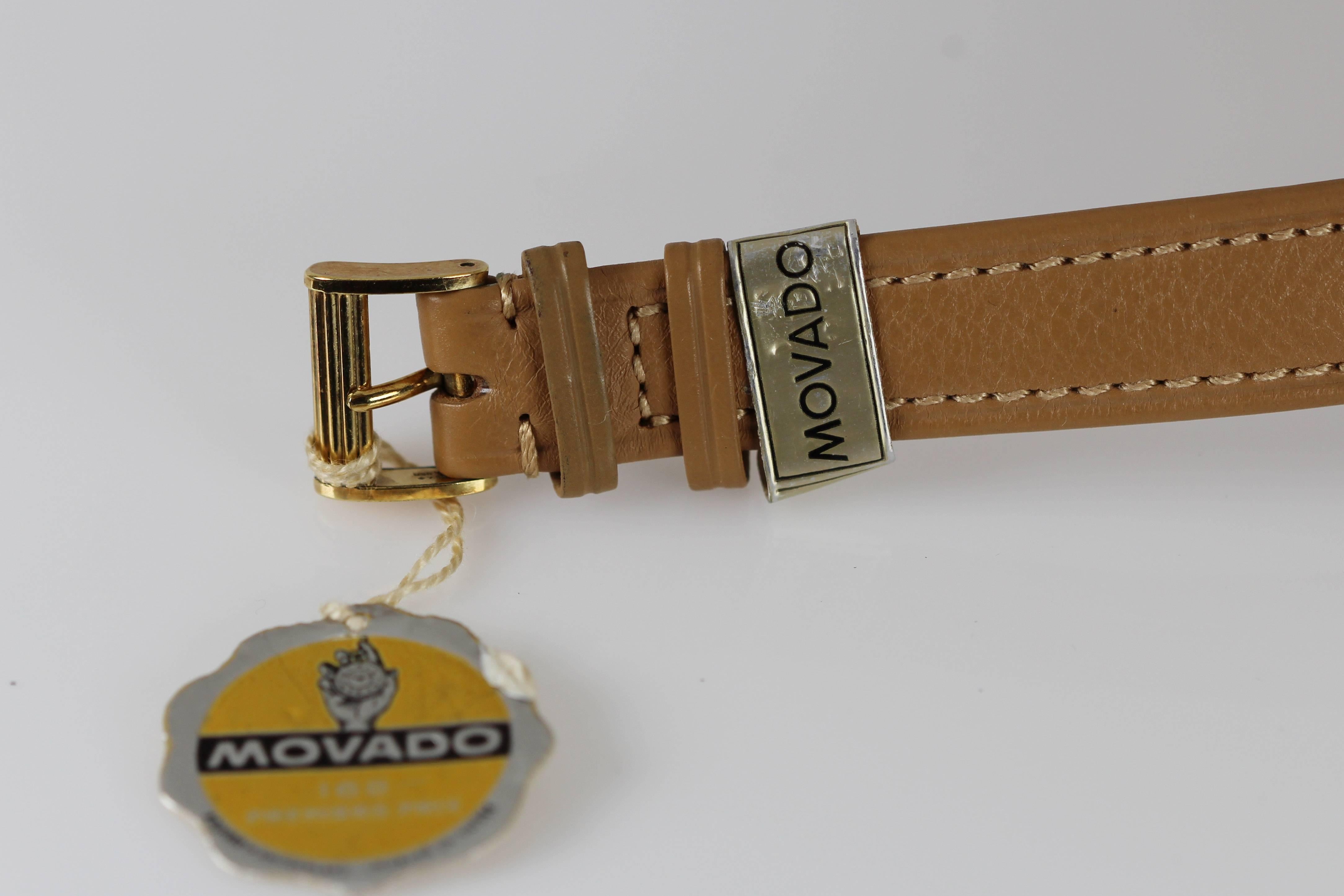 Movado Gold-Plated Automatic Wristwatch, circa 1950s In Excellent Condition In Miami Beach, FL
