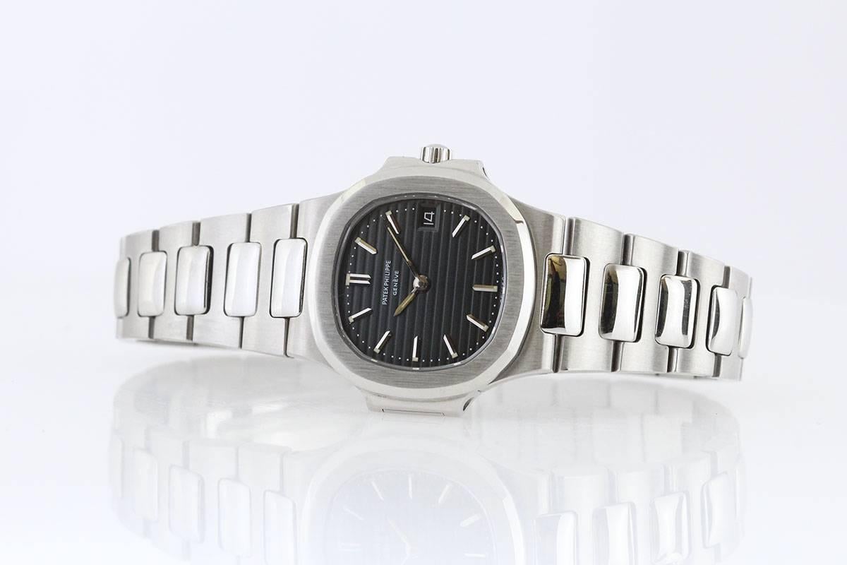 Patek Philippe Ladies Stainless Steel Nautilus Quartz Wristwatch, circa 1990s 1