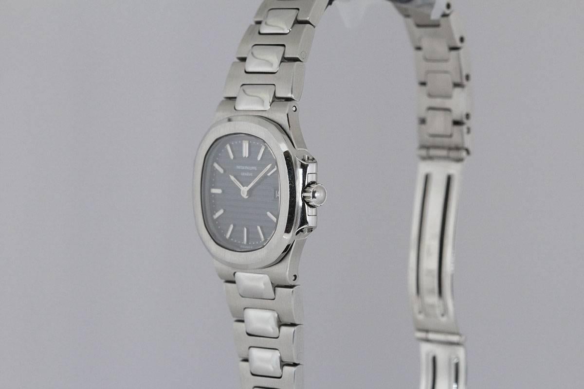 Women's Patek Philippe Ladies Stainless Steel Nautilus Quartz Wristwatch, circa 1990s