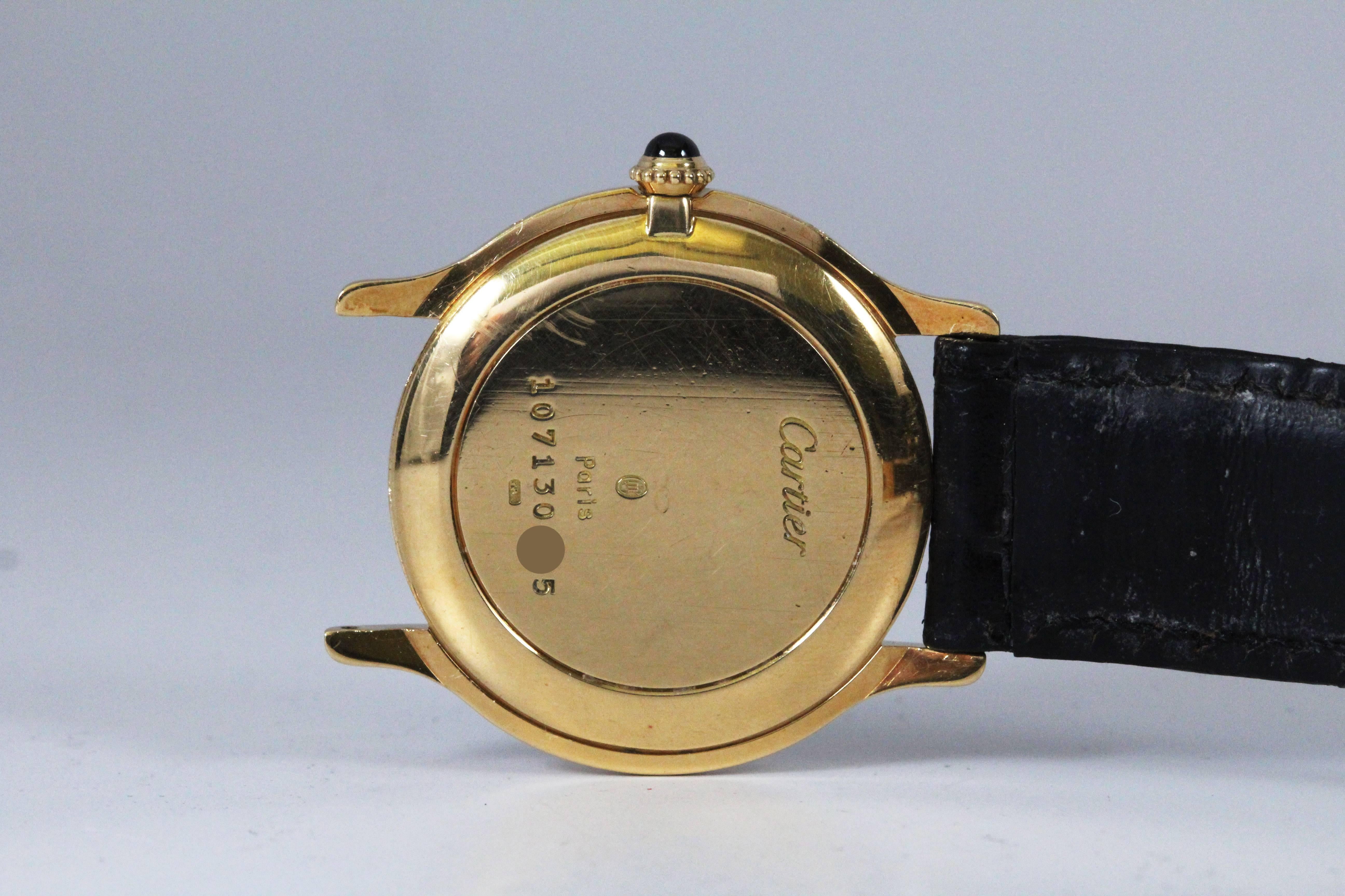 Cartier Yellow Gold Manual Wind Wristwatch, circa 1980s at 1stDibs