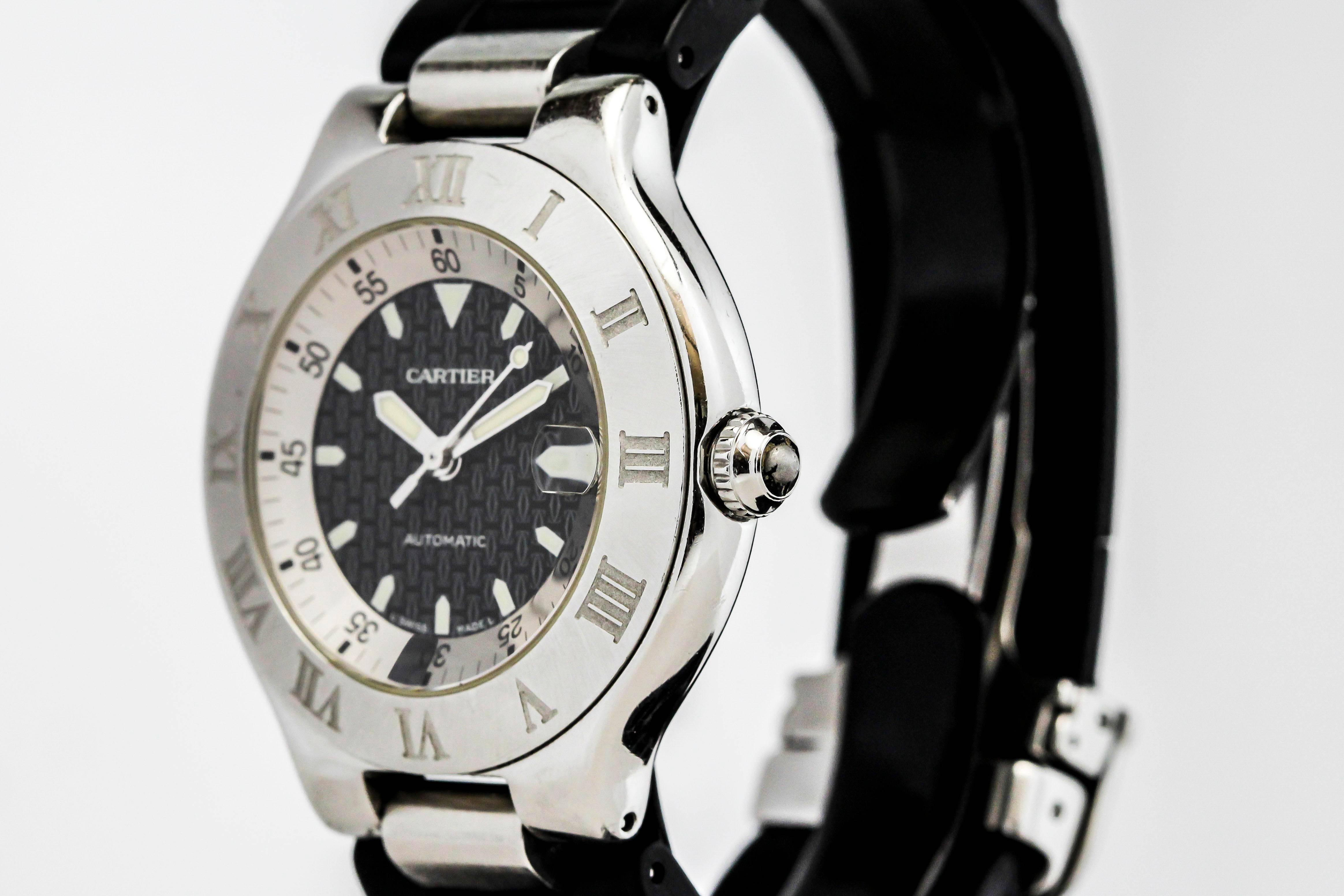 Women's Cartier Stainless Steel 21 Chronoscaph Ref W10197U2 quartz Wristwatch