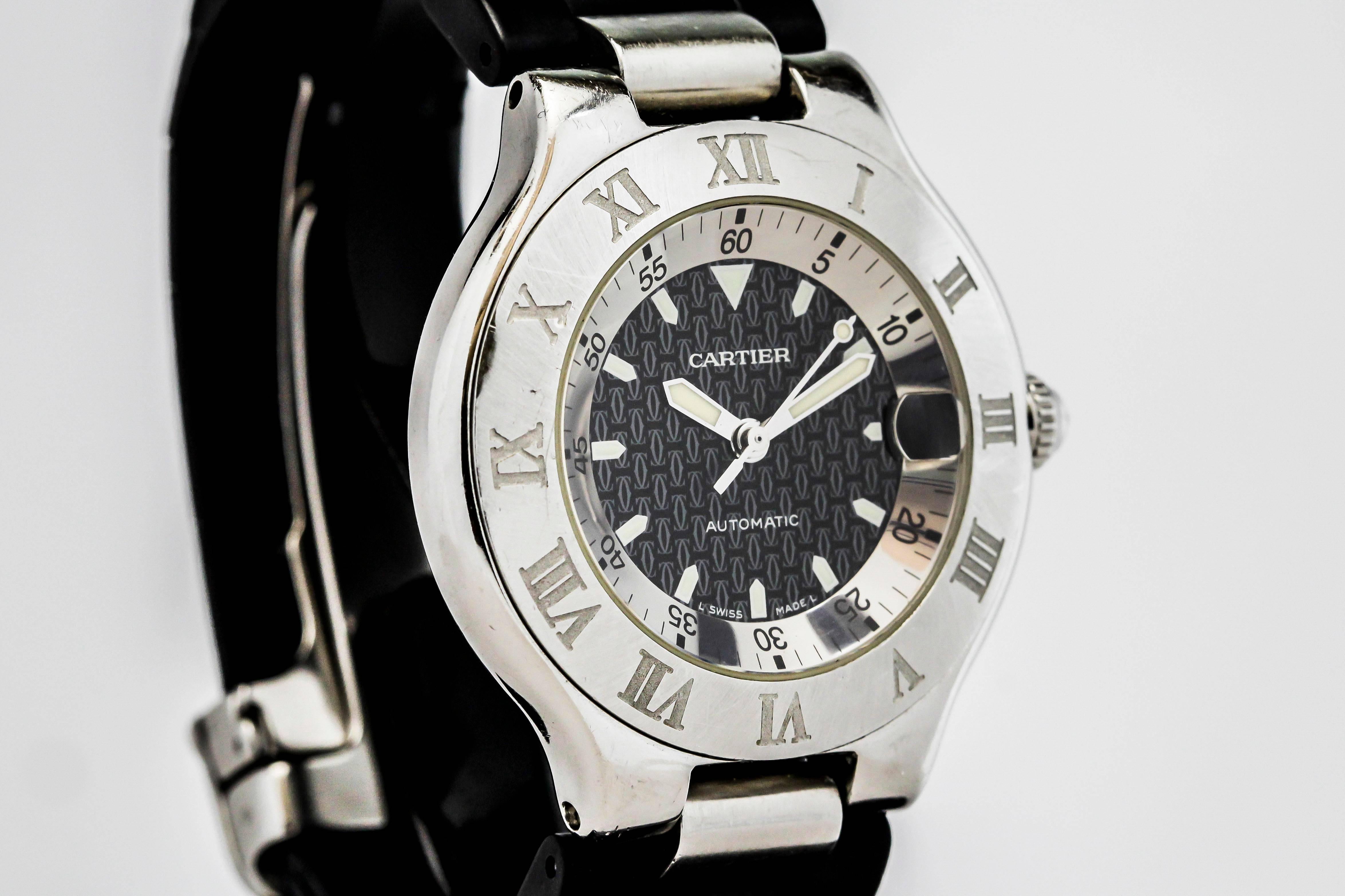 Cartier Stainless Steel 21 Chronoscaph Ref W10197U2 quartz Wristwatch 1