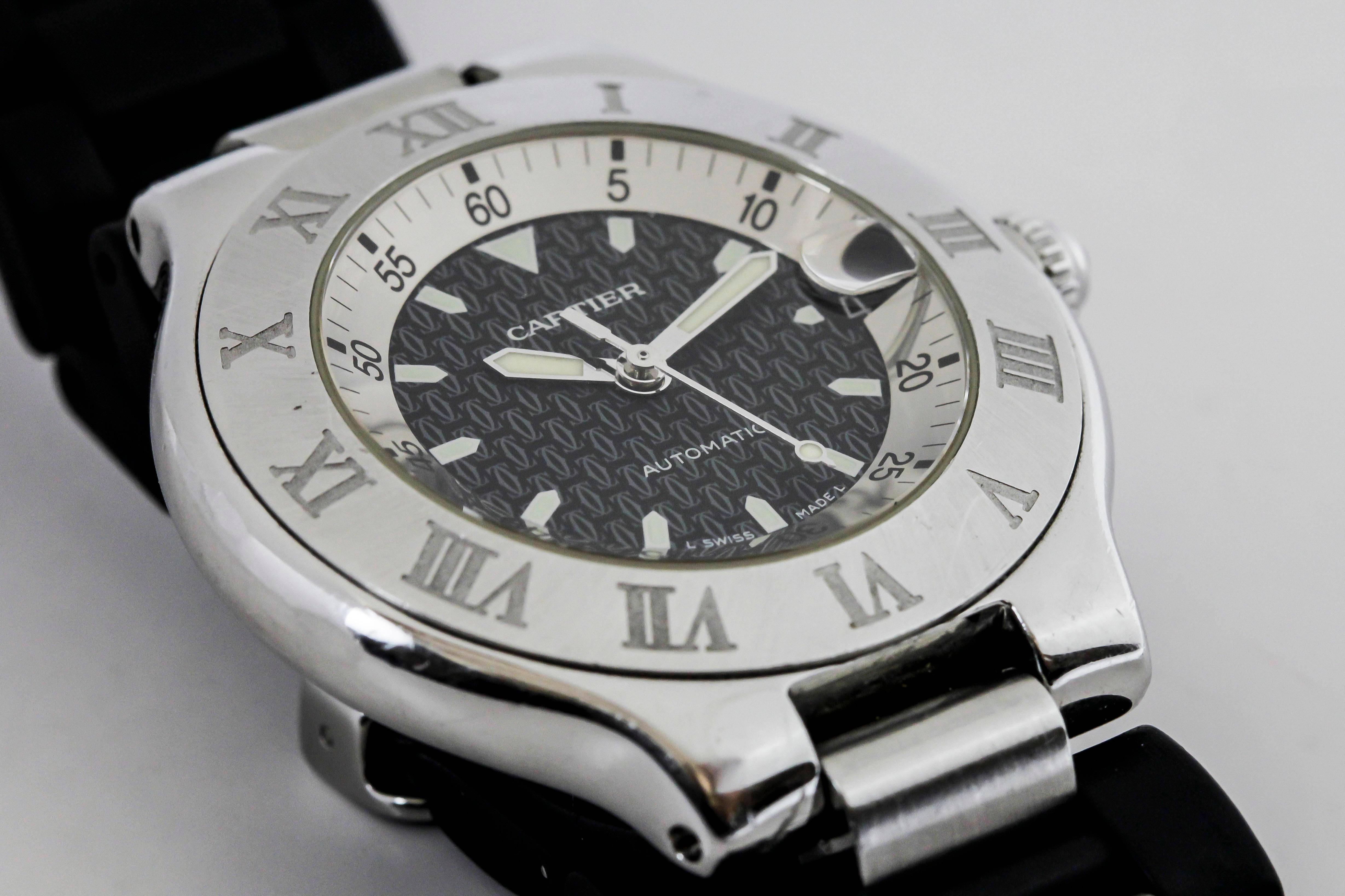 Cartier Stainless Steel 21 Chronoscaph Ref W10197U2 quartz Wristwatch 3