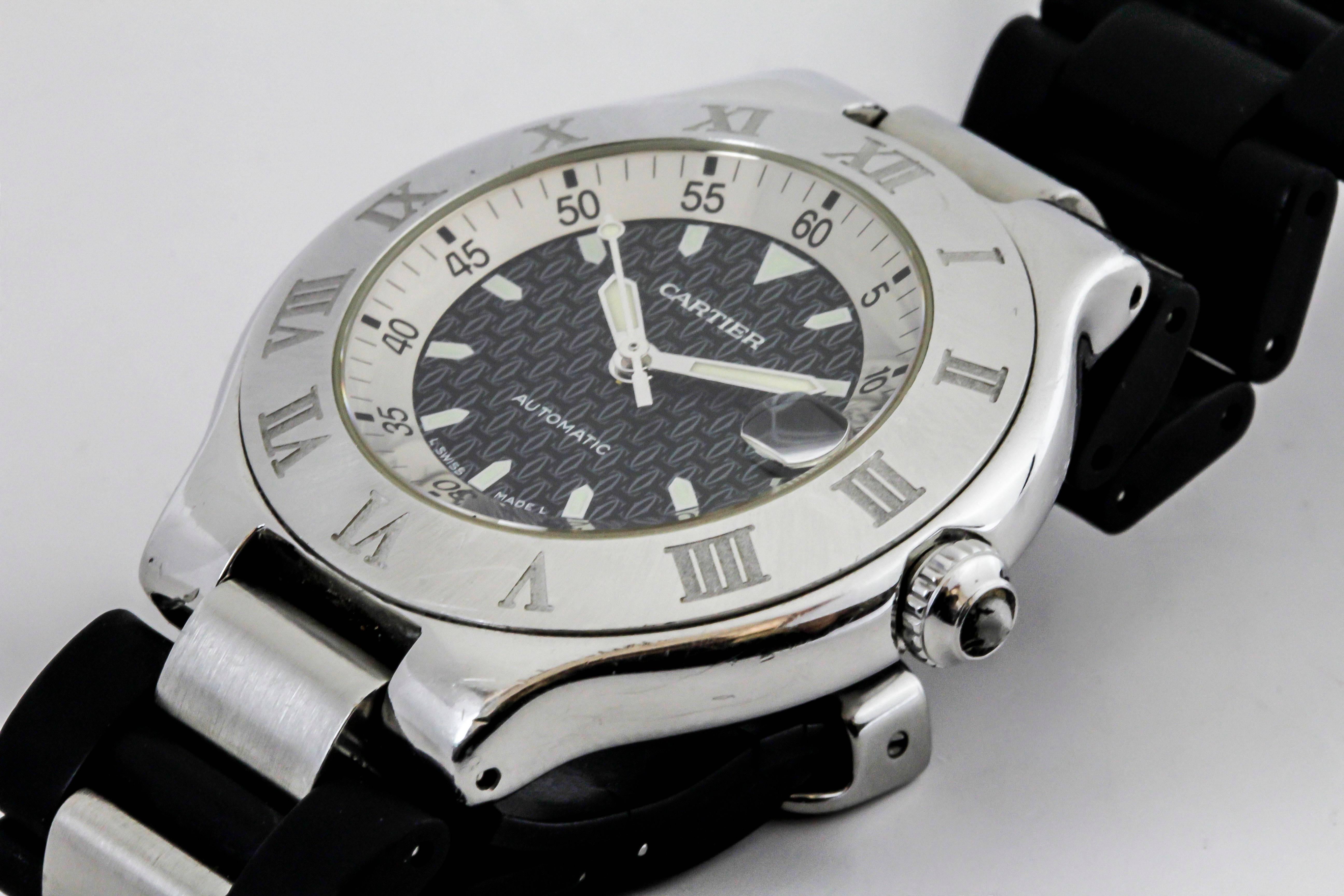 Cartier Stainless Steel 21 Chronoscaph Ref W10197U2 quartz Wristwatch 4