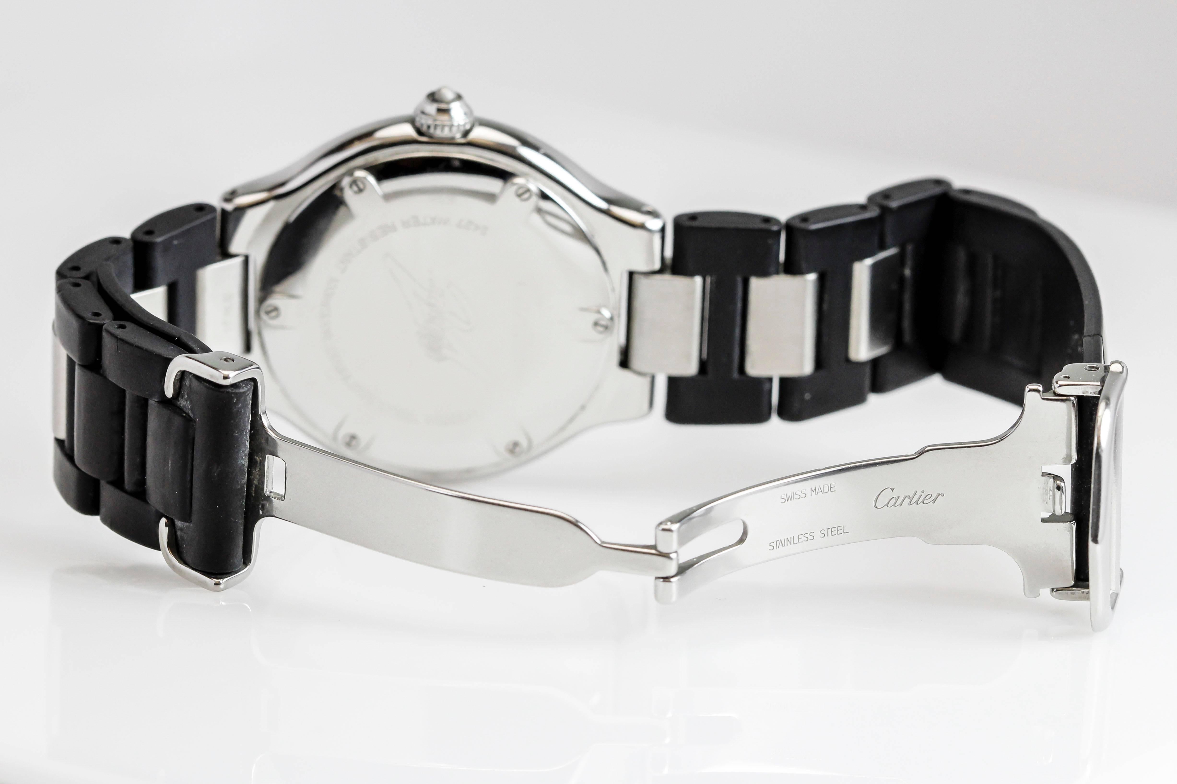 Cartier Stainless Steel 21 Chronoscaph Ref W10197U2 quartz Wristwatch 5