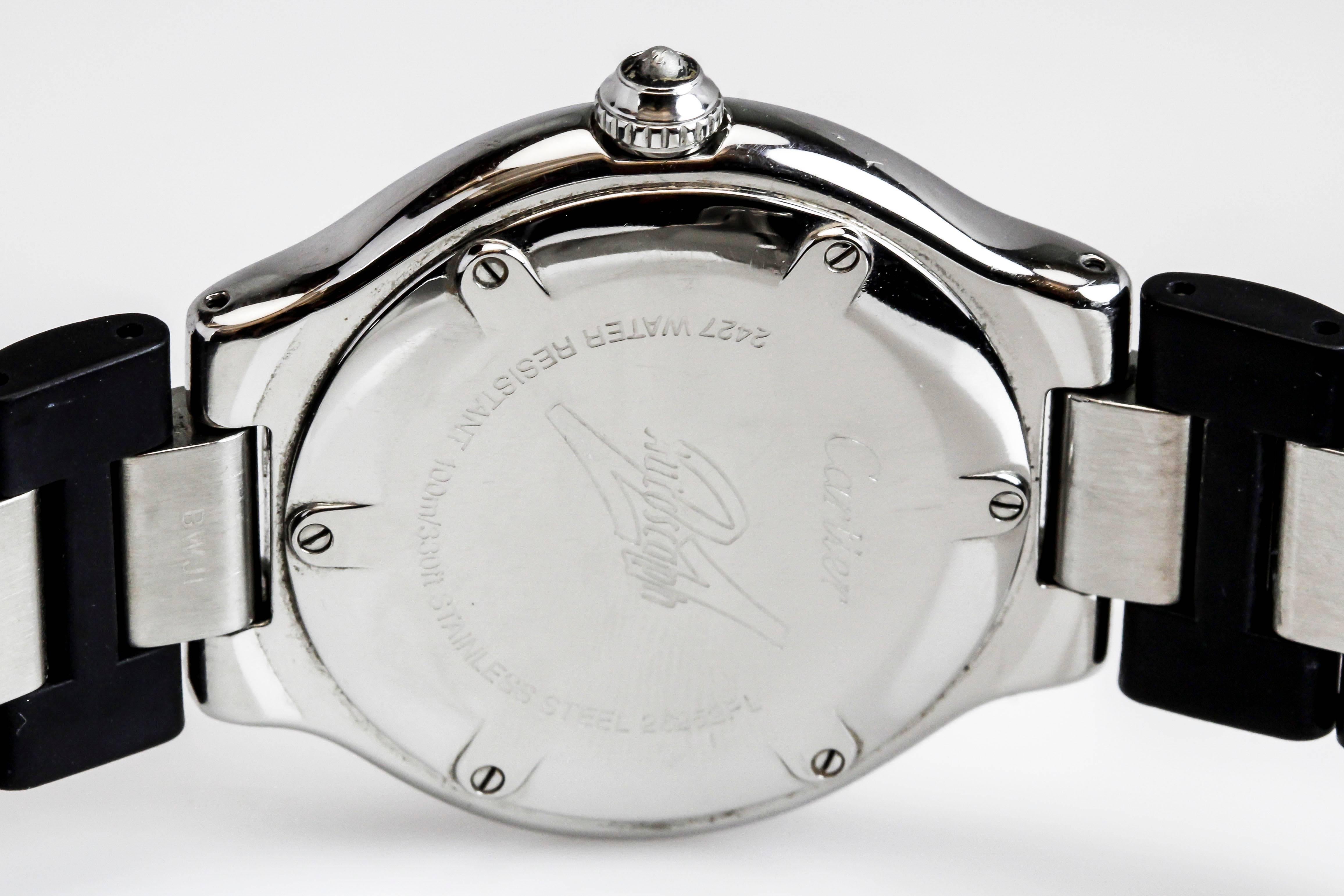 Cartier Stainless Steel 21 Chronoscaph Ref W10197U2 quartz Wristwatch 6