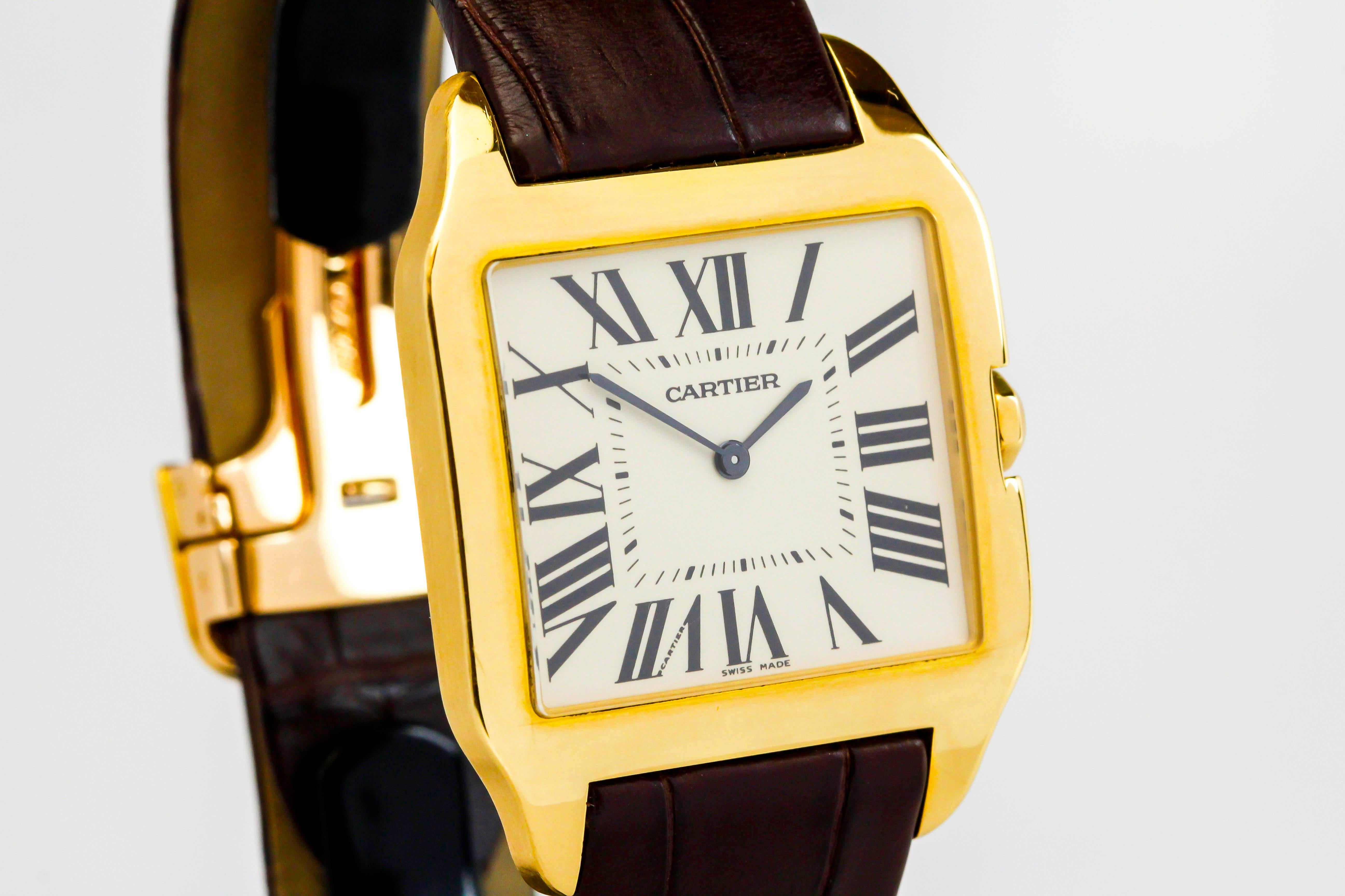 Cartier Yellow Gold Santos Dumont Wristwatch, circa 2005 5
