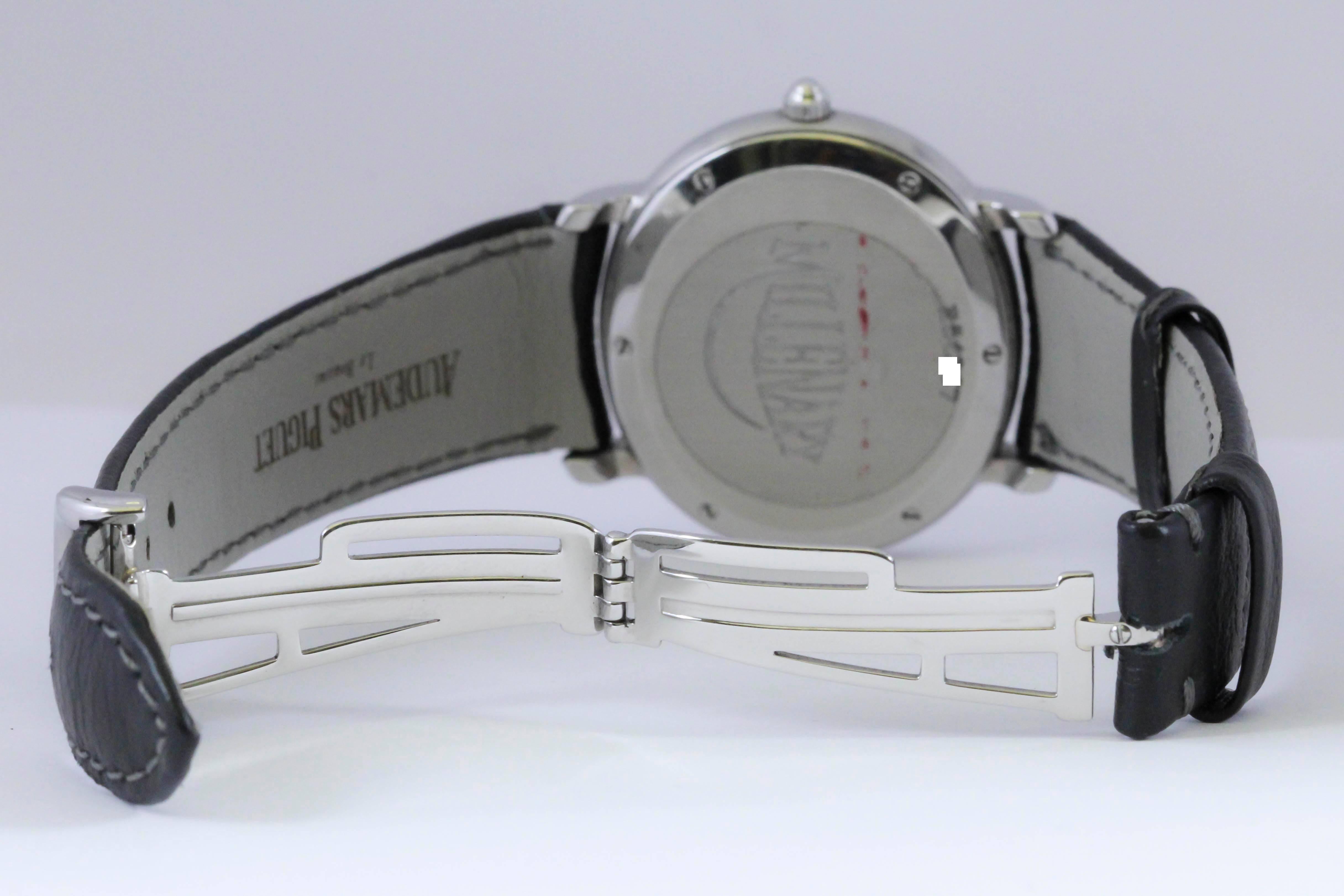 Audemars Piguet Stainless Steel Millenary Automatic Wristwatch In Excellent Condition In Miami Beach, FL