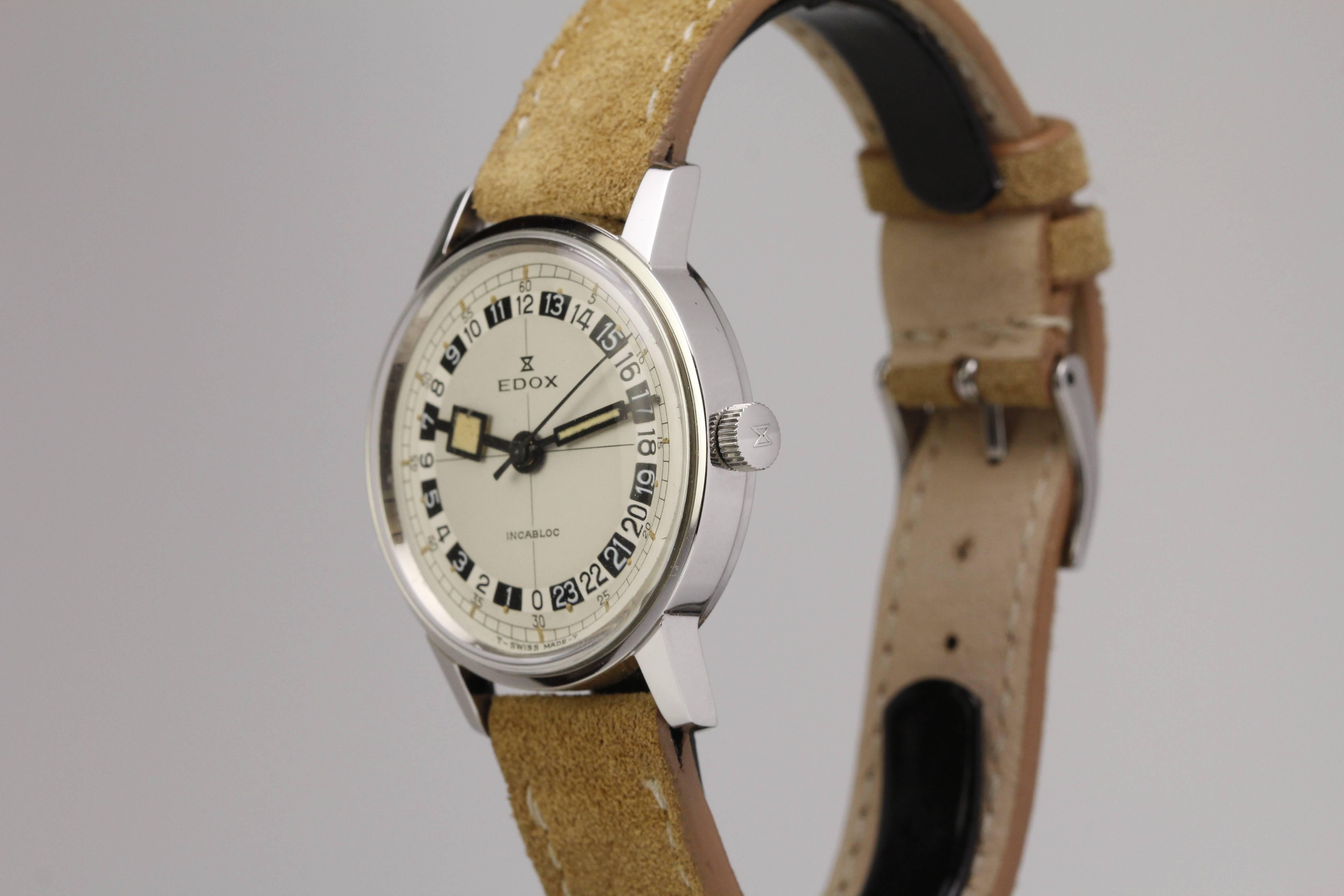 Edox Stainless Steel Incabloc Wristwatch 2