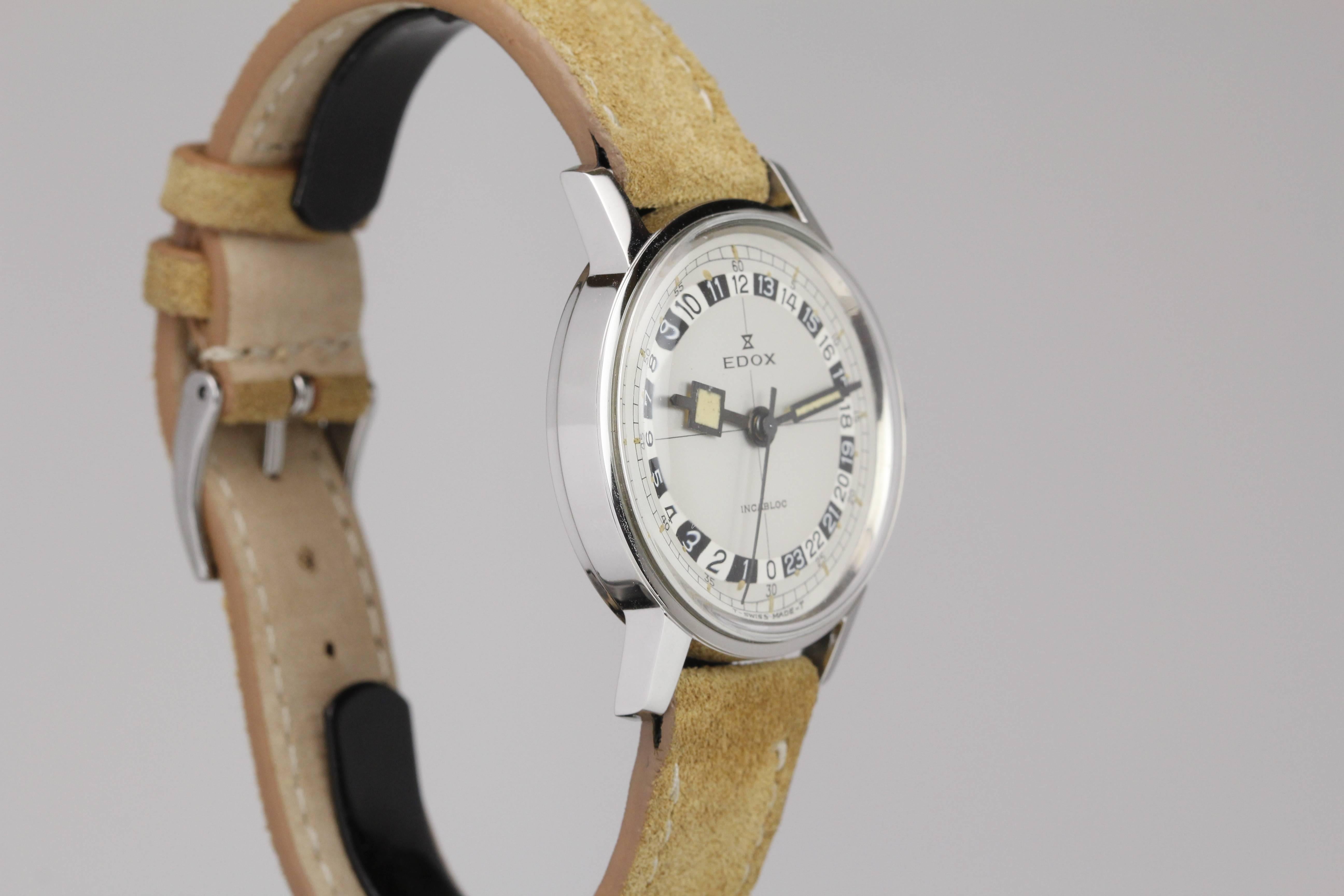 Edox Stainless Steel Incabloc Wristwatch 3