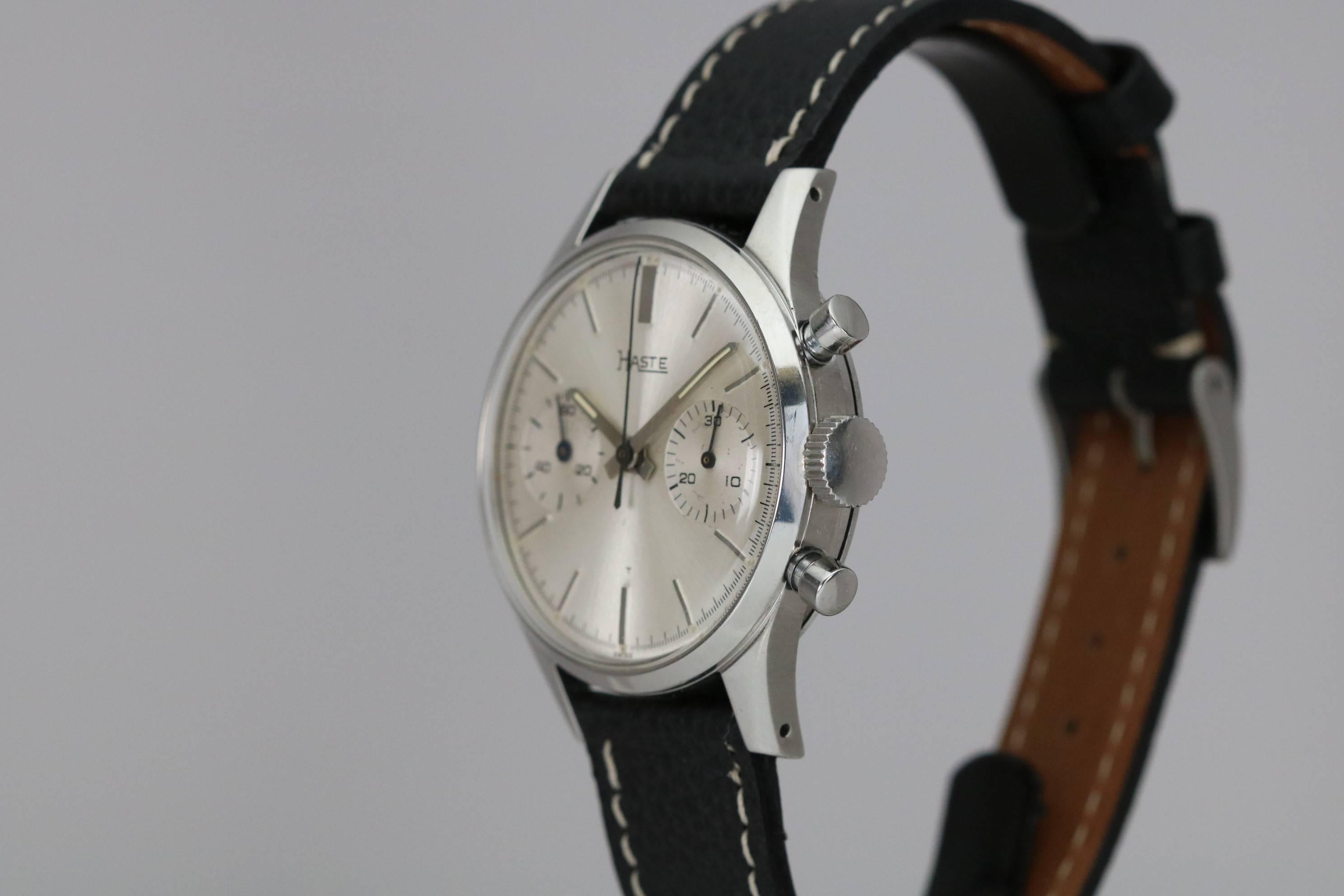 Haste Stainless Steel Chronograph Manual Wristwatch, circa 1960s For ...