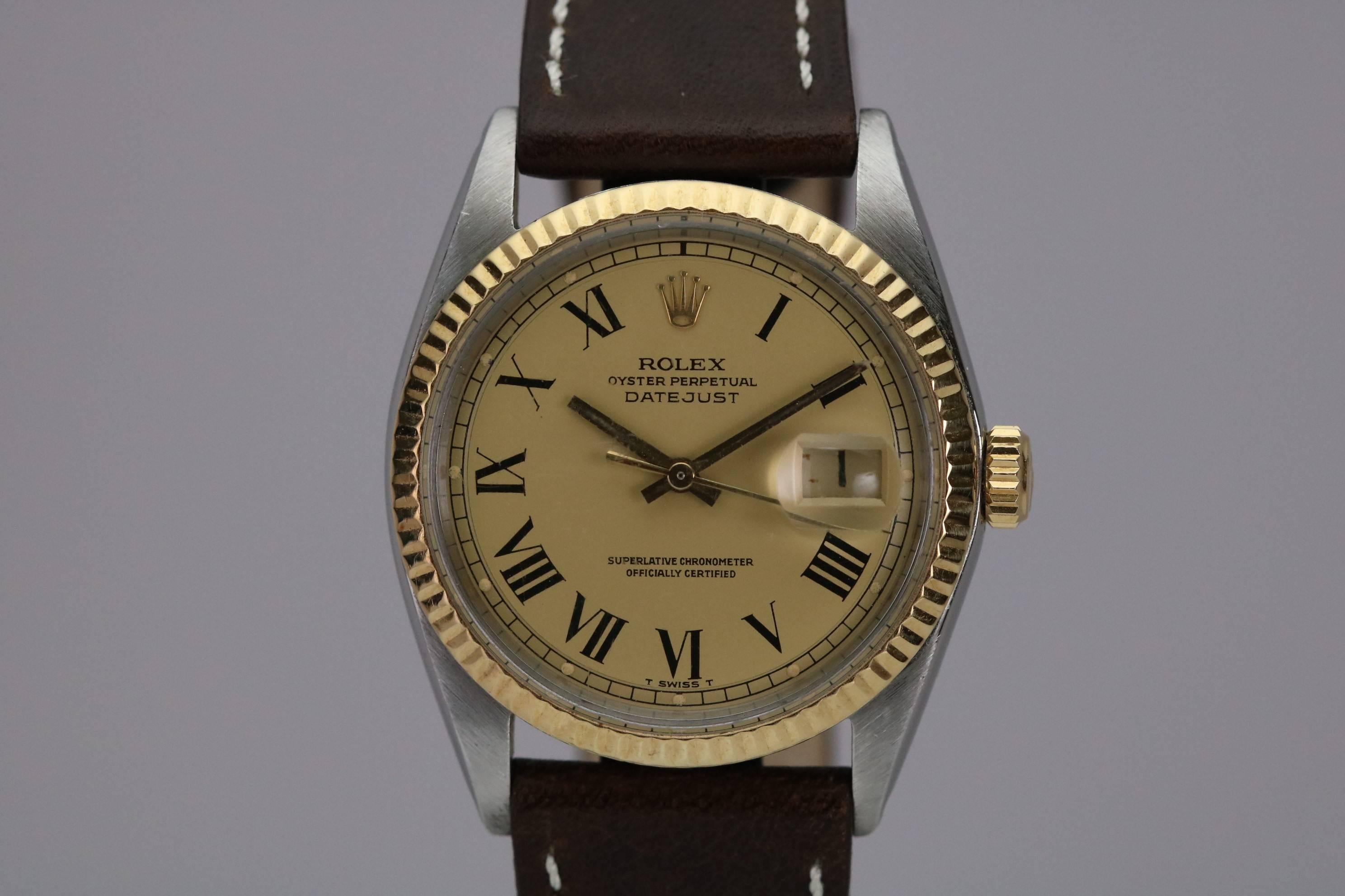 Rolex Yellow Gold Stainless Steel Datejust automatic wristwatch Ref 1601, c1967 1