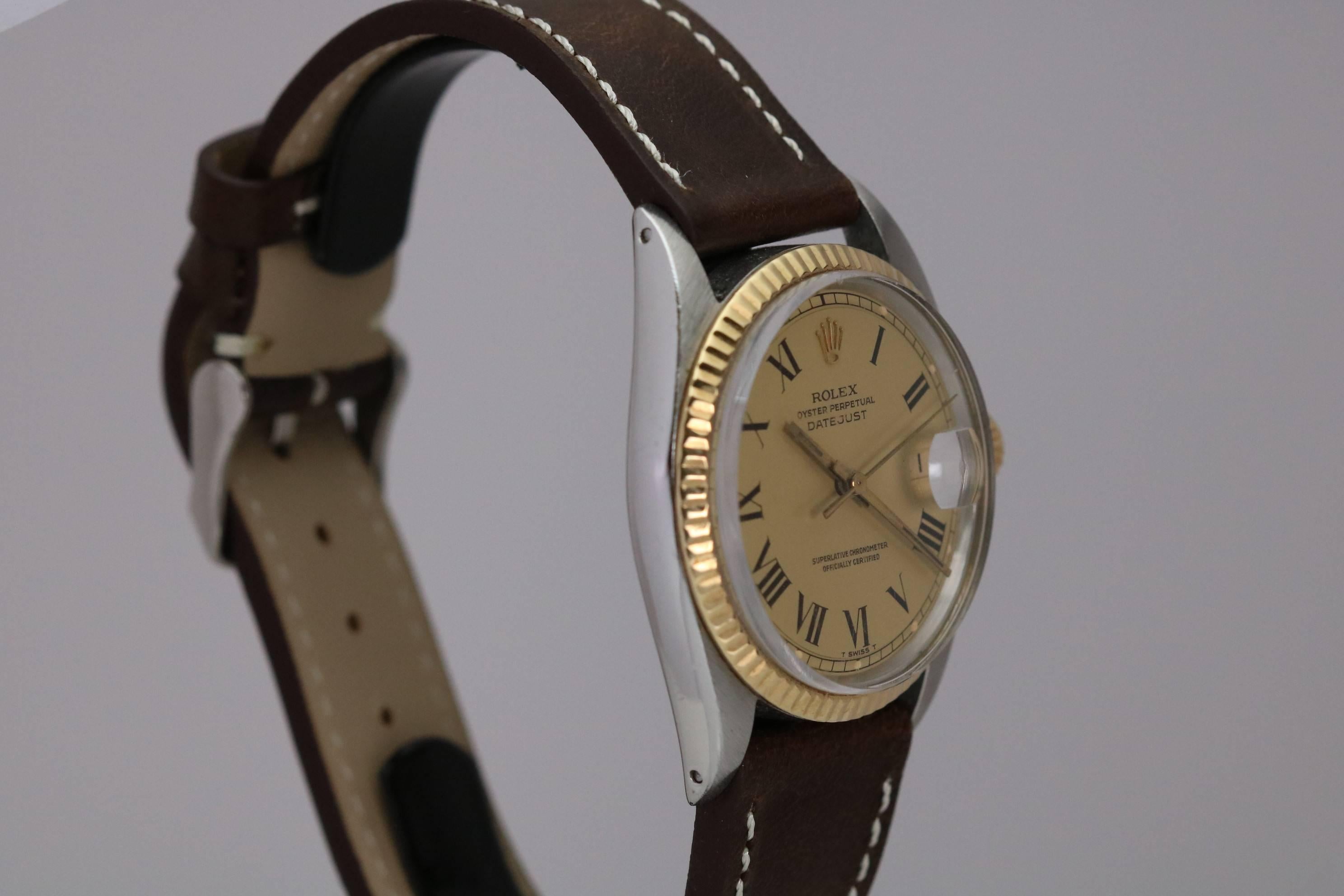 Rolex Yellow Gold Stainless Steel Datejust automatic wristwatch Ref 1601, c1967 2