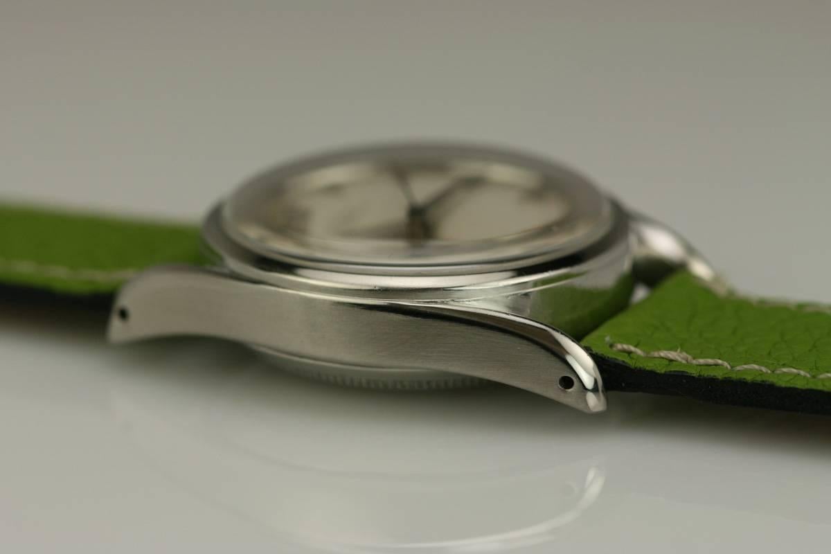 Rolex Stainless Steel Bombé Wristwatch Ref 5018, circa 1960s 1