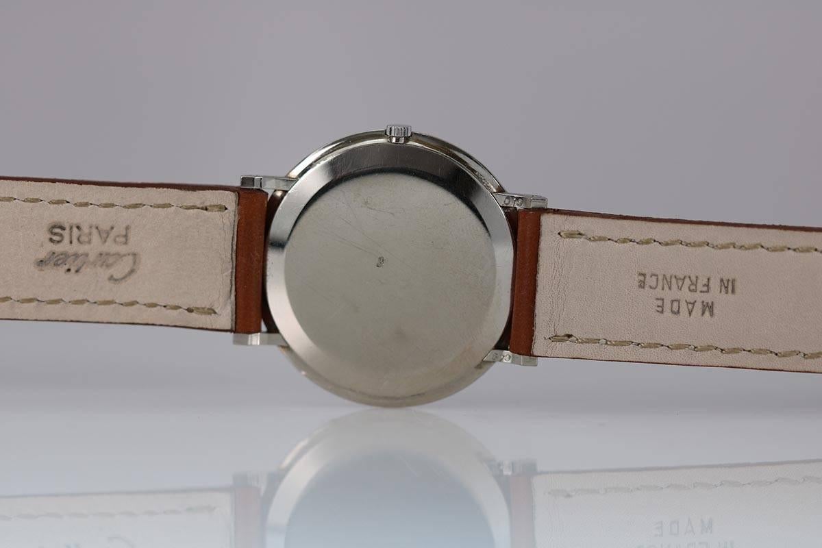 Cartier White Gold Dress Wristwatch, circa 1950s 1