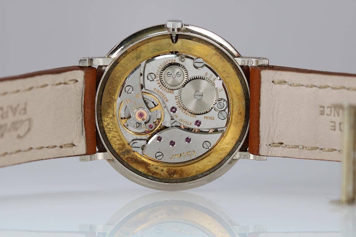 Cartier White Gold Dress Wristwatch, circa 1950s 3
