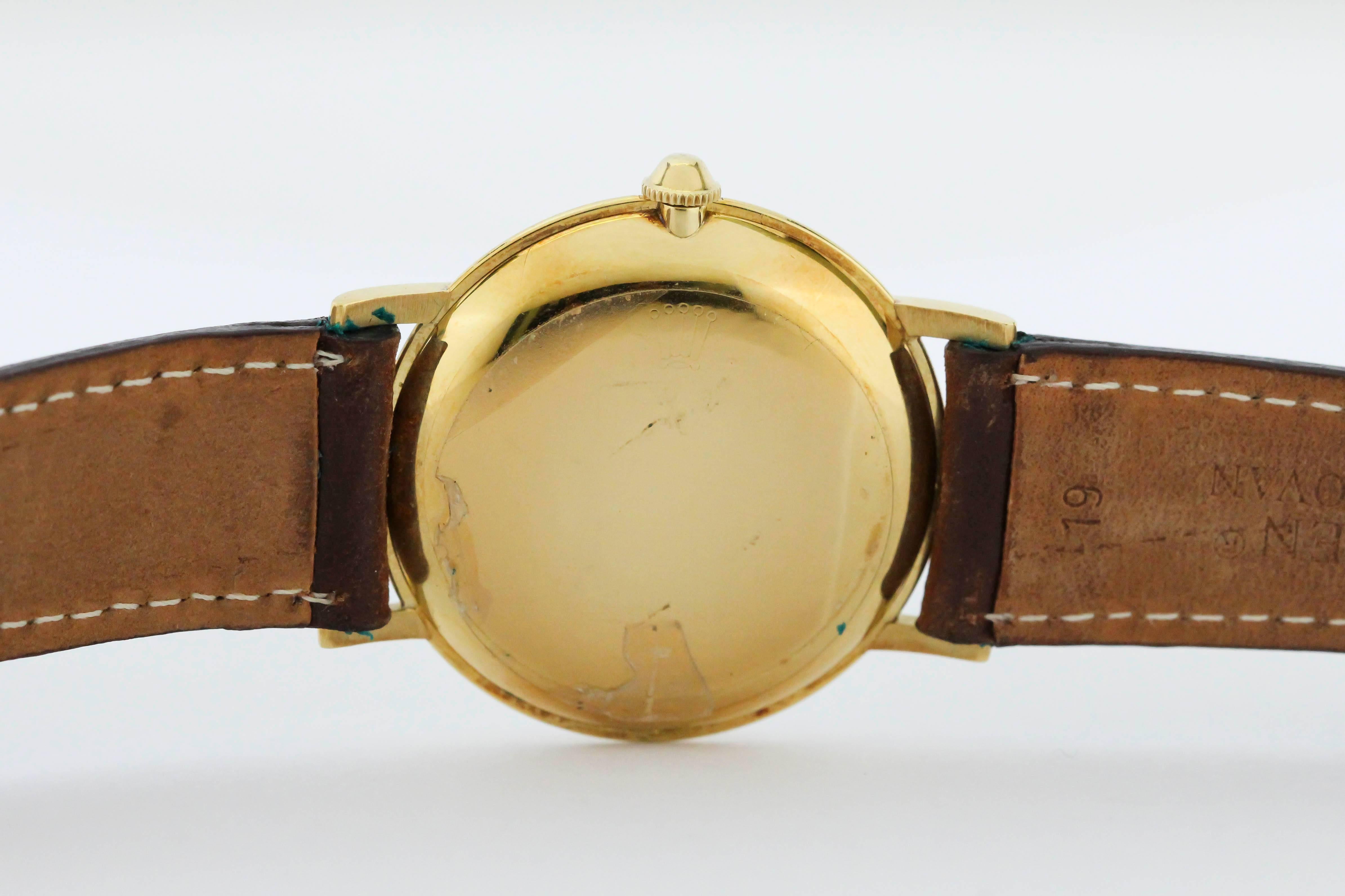 Rolex Yellow Gold Precision Manual Wind Wristwatch Ref 4222, circa 1950s 2