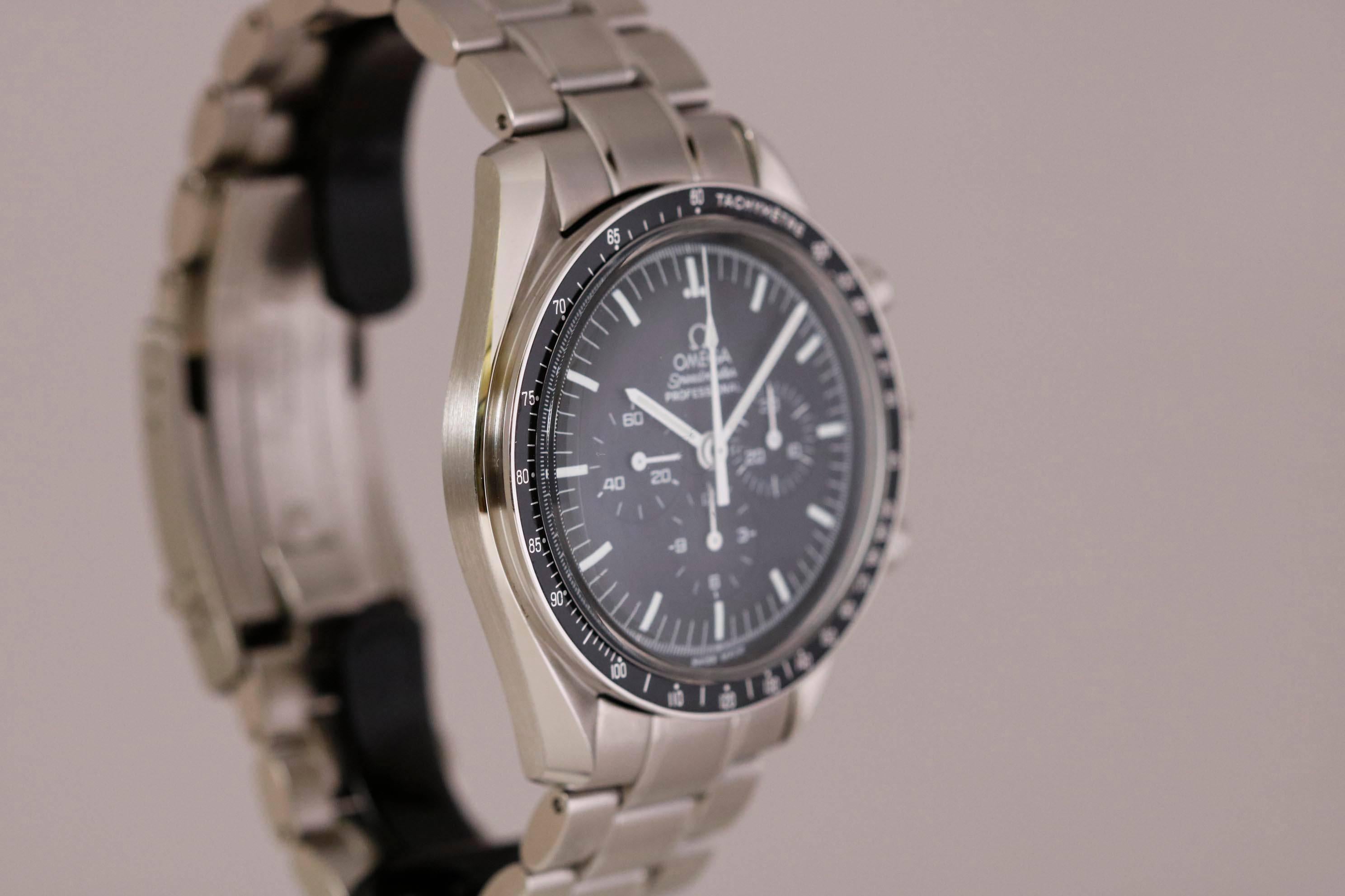 omega speedmaster professional on wrist