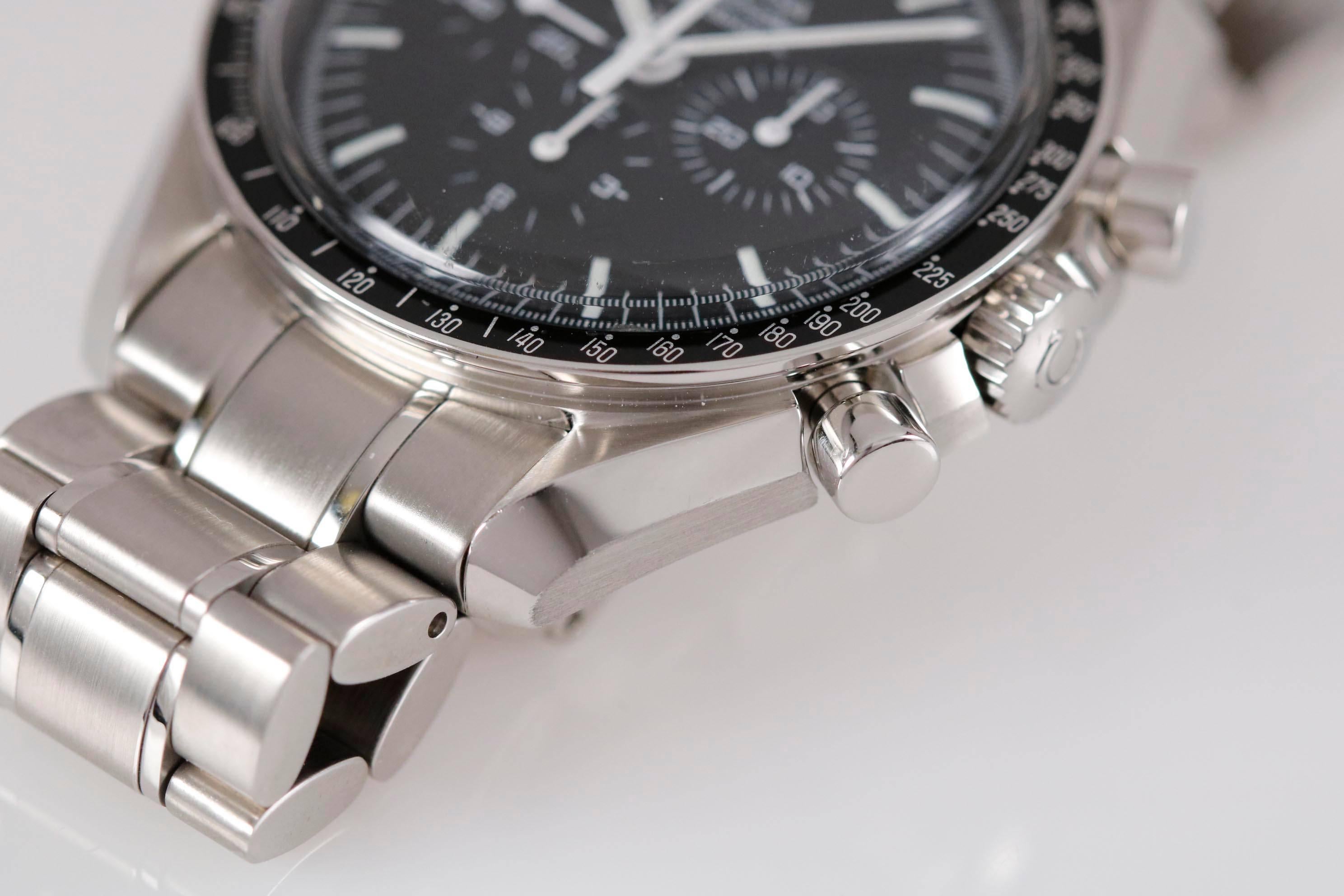 Women's Omega Stainless Steel Speedmaster Professional Chronograph Manual Wristwatch