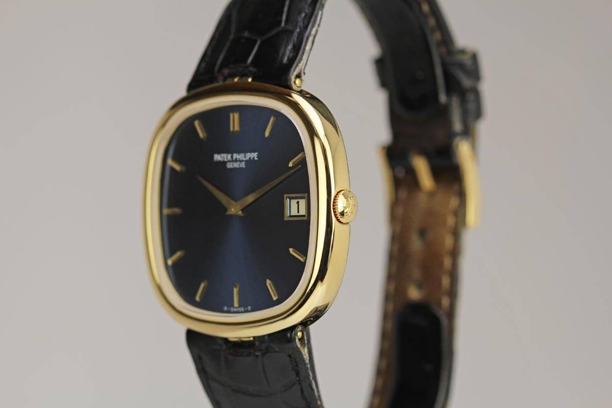 Patek Philippe Or Jaune Jumbo Ellipse Ref 3604 Excellent état à Miami Beach, FL