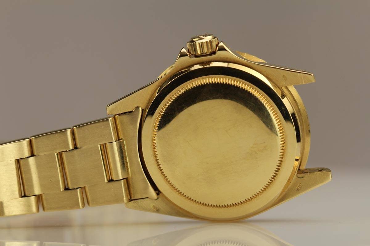 Rolex Gelbgold Submariner Datum lila Dunst Armbanduhr Ref 1680 1