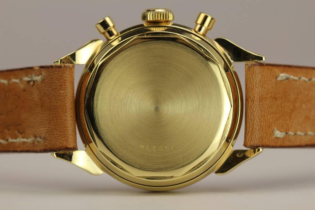 LeCoultre Yellow Gold Chronograph Wristwatch 2