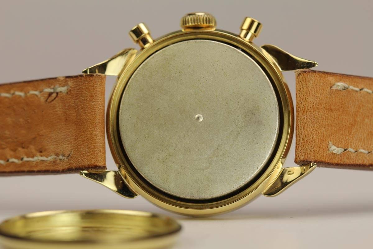 LeCoultre Yellow Gold Chronograph Wristwatch 1