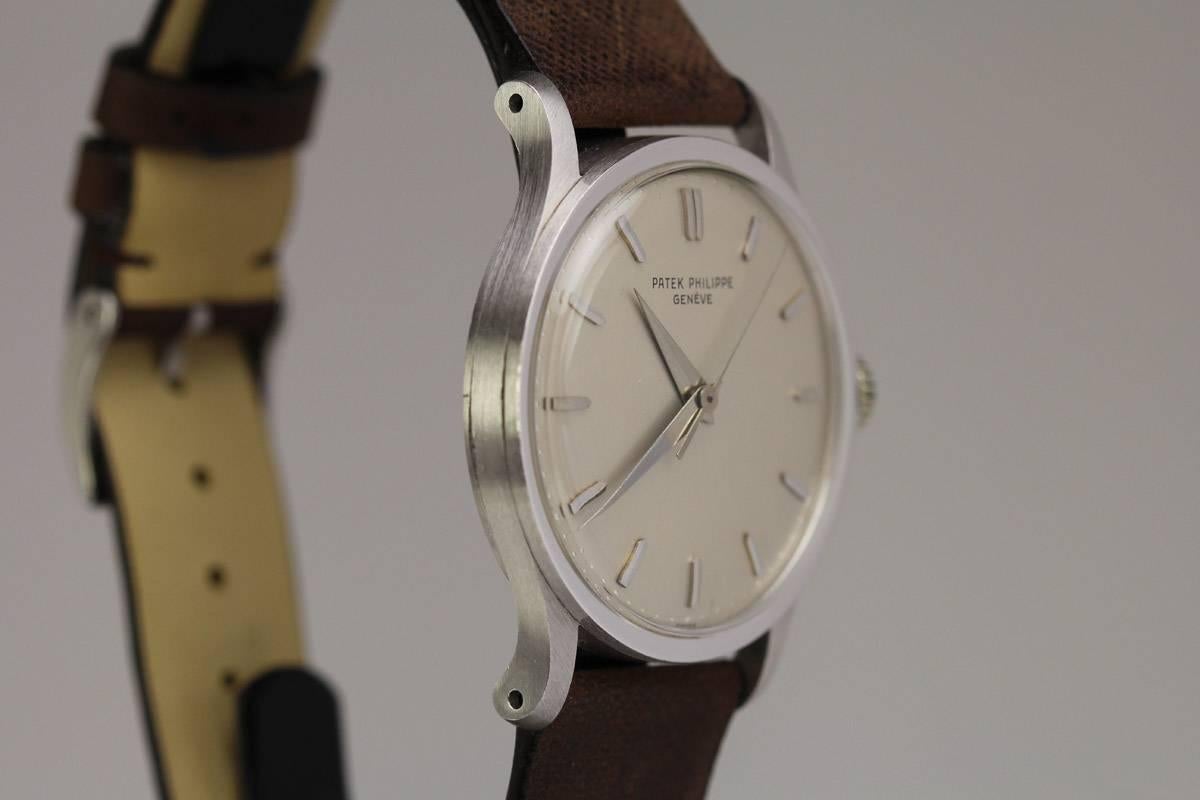 Men's Patek Philippe White Gold Calatrava Wristwatch Ref 570 