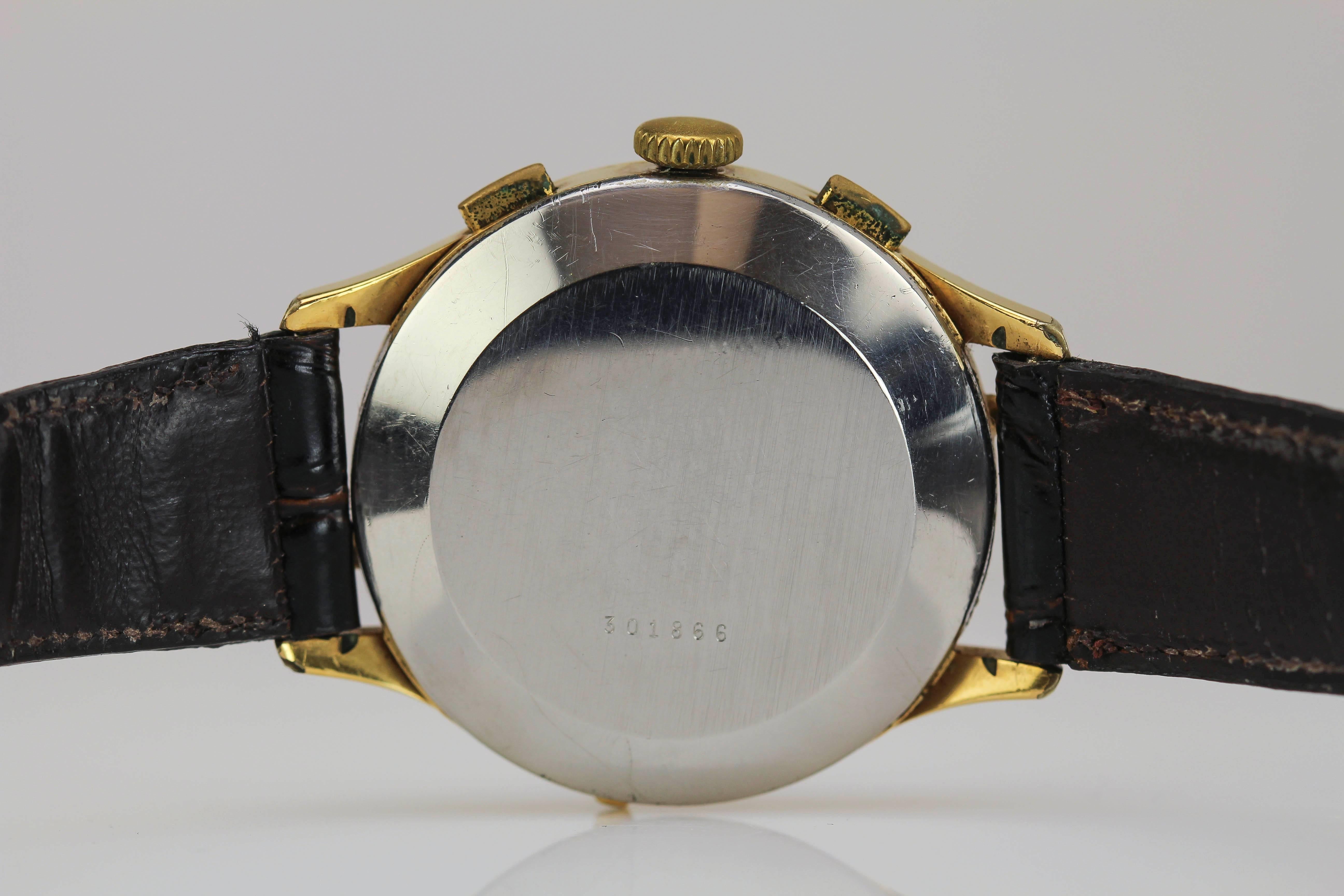 Men's Angelus Gold Plate Chronodato Wristwatch Ref 462 