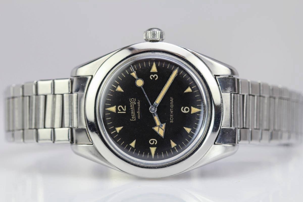 Eberhard & Co. Stainless Steel Scientigraf Wristwatch 2