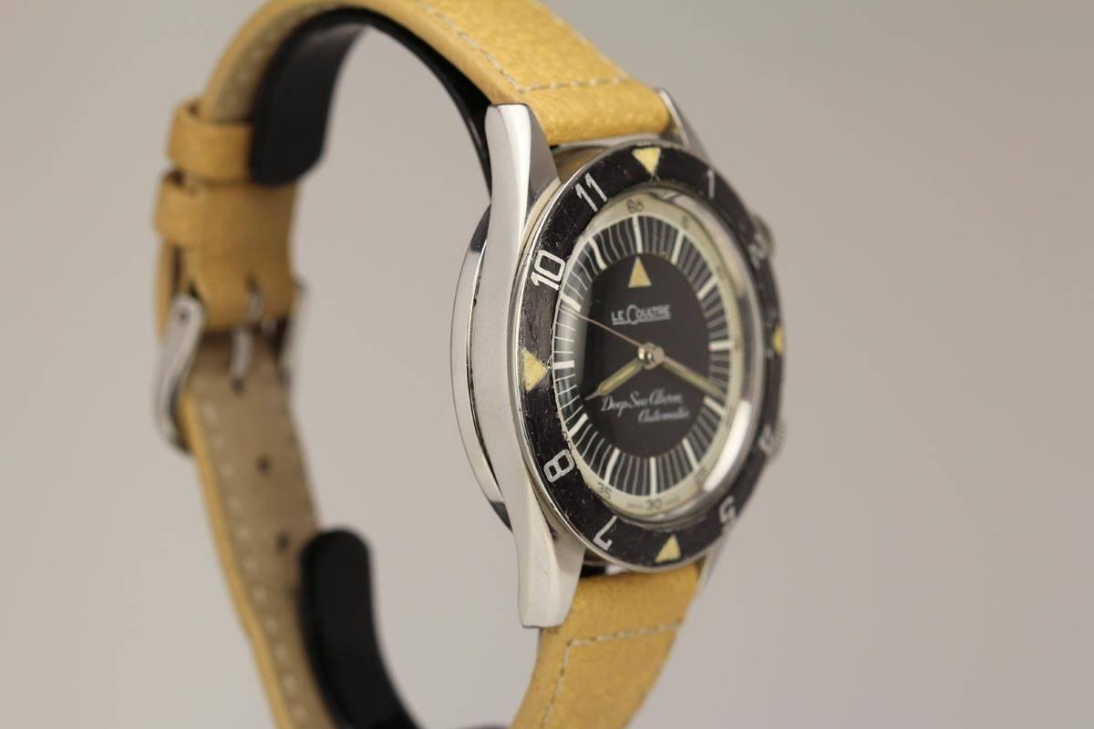 Lecoultre Stainless Steel  Deep Sea Alarm Diver's Wristwatch In Excellent Condition In Miami Beach, FL