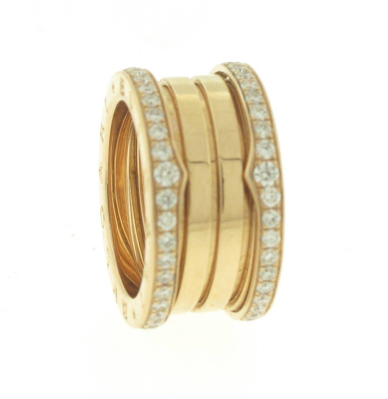 Contemporary Bulgari B.zero1 Diamond Gold Ring