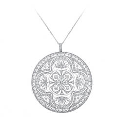 Antique Stunning Belle Epoque Diamond Platinum Pendant by Hauser Zivy 
Cie