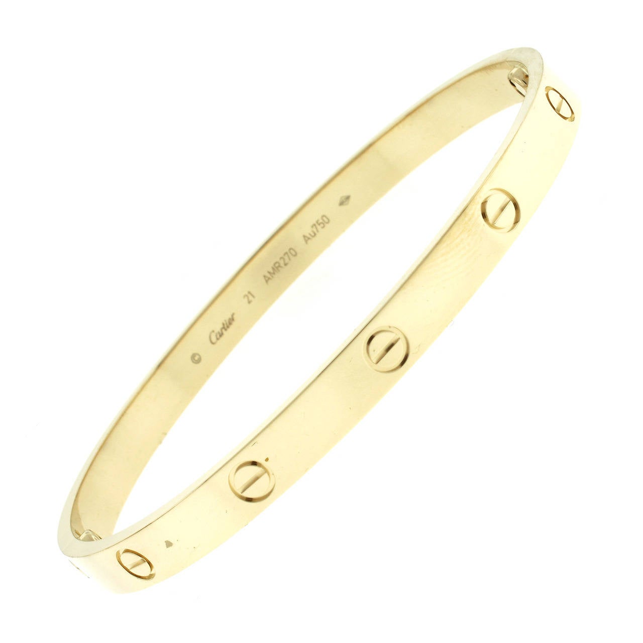 cartier love bracelet rose gold size 21