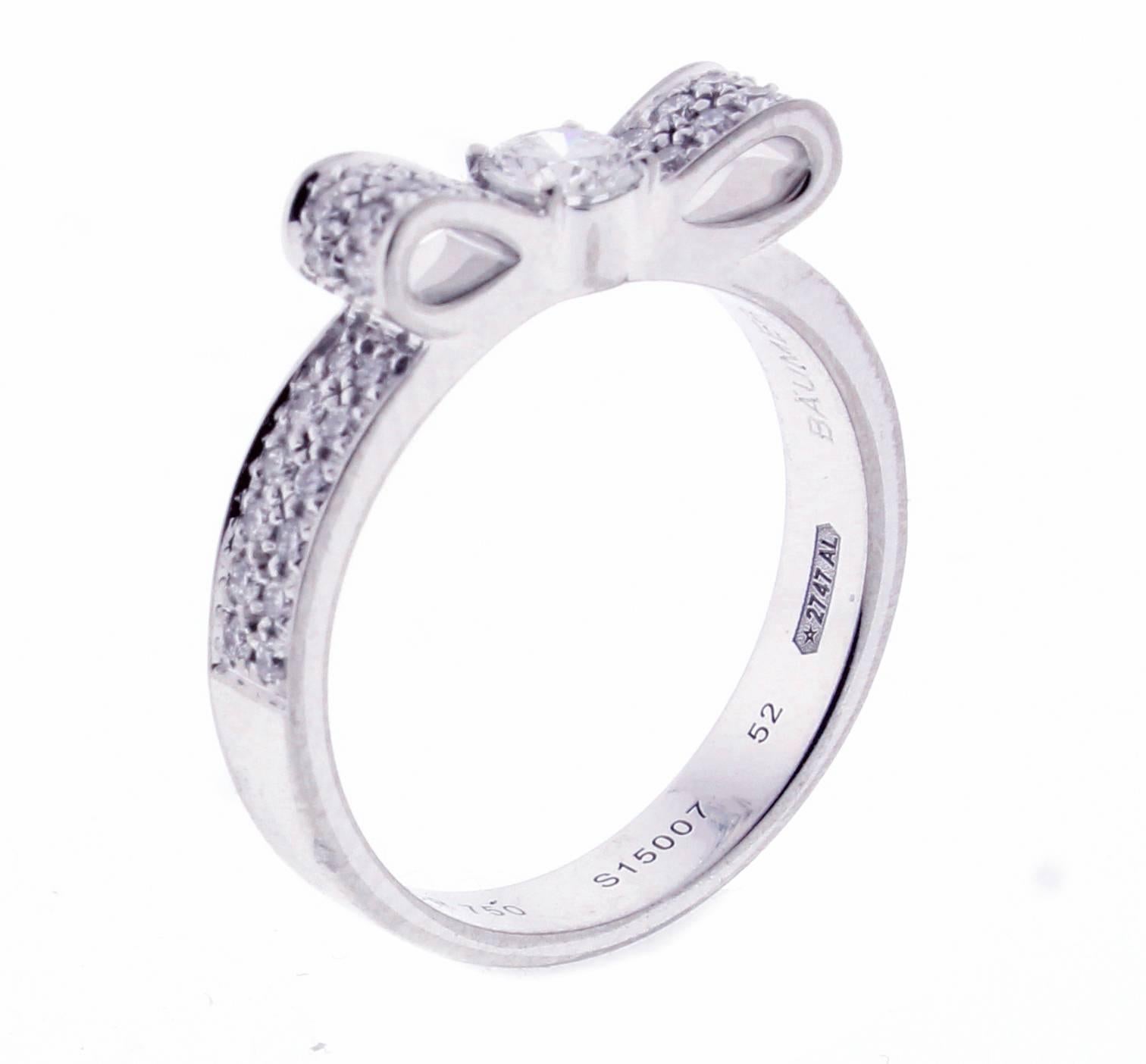 Chanel Ruban Diamond Bow Gold Engagement Ring 